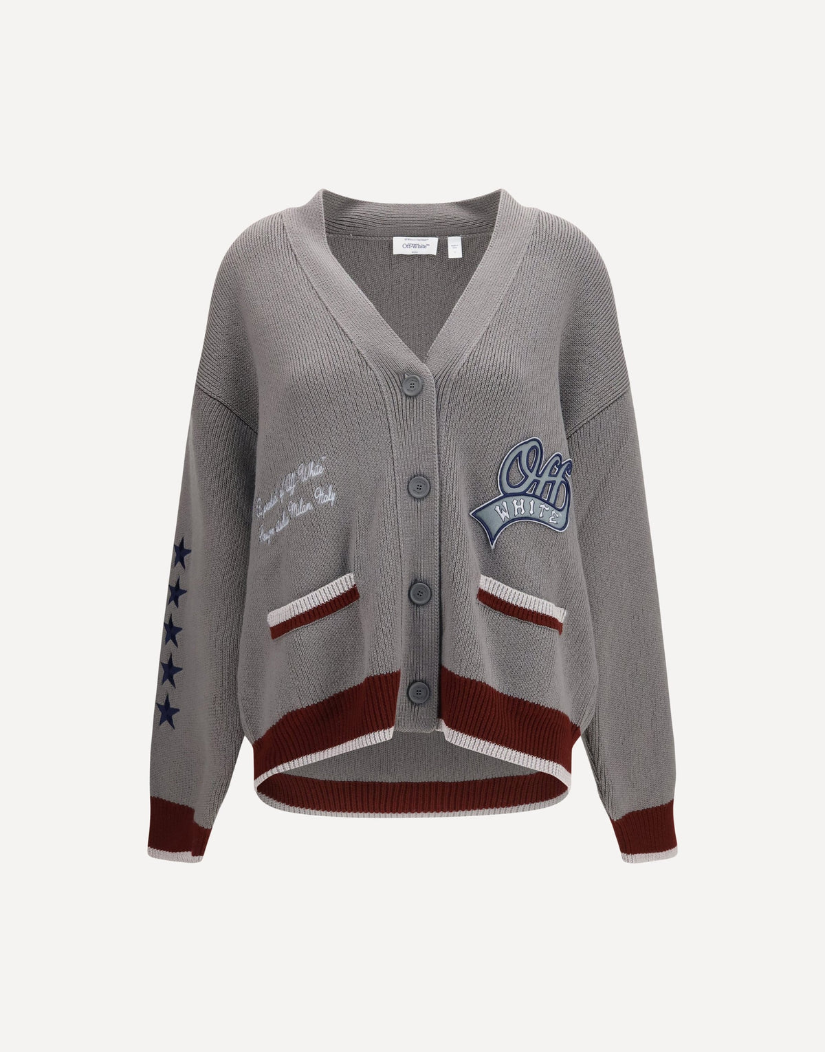 Off-White College Varsity Knit Cardigan