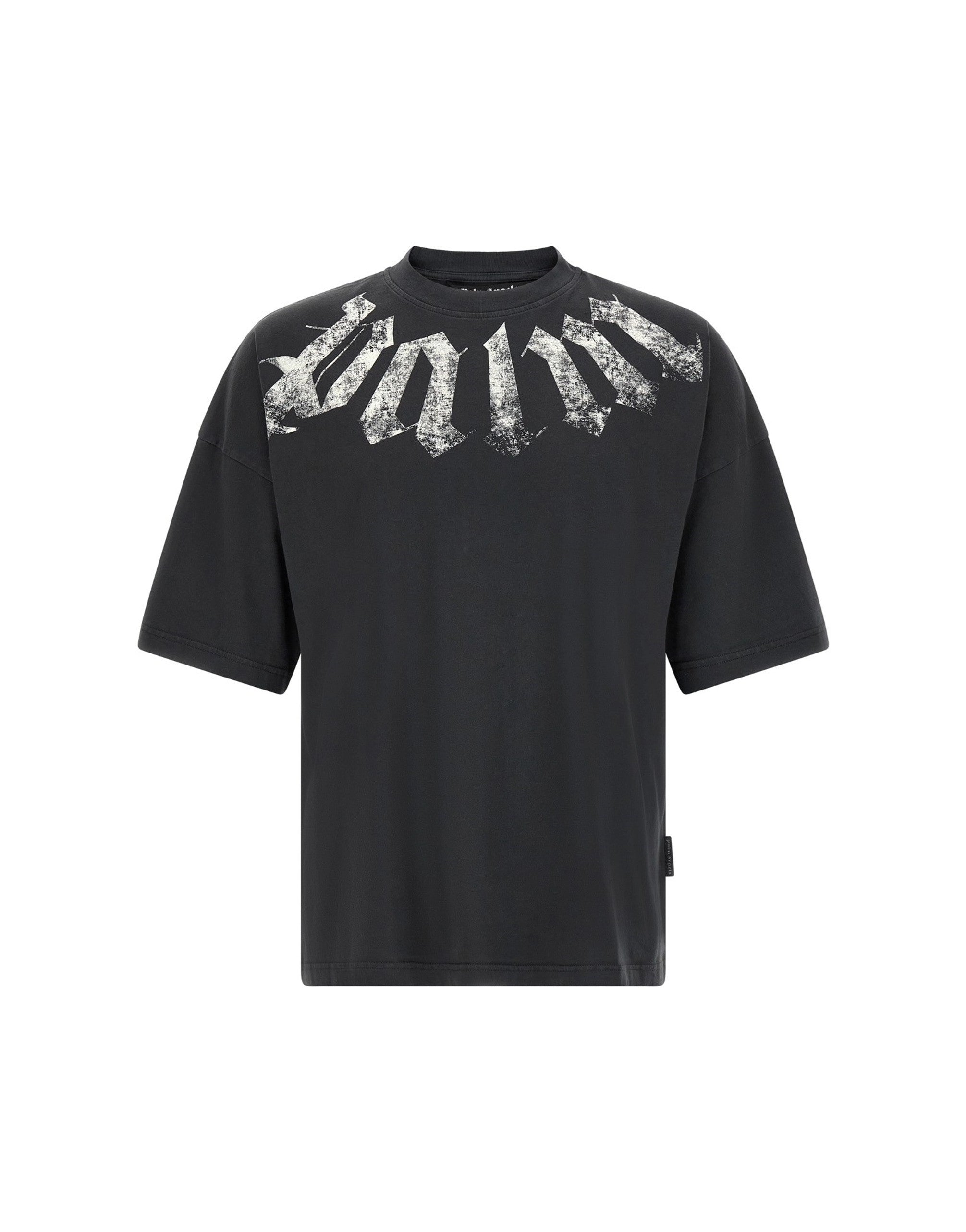Palm Angels Craquelé Gothic Print T-Shirt
