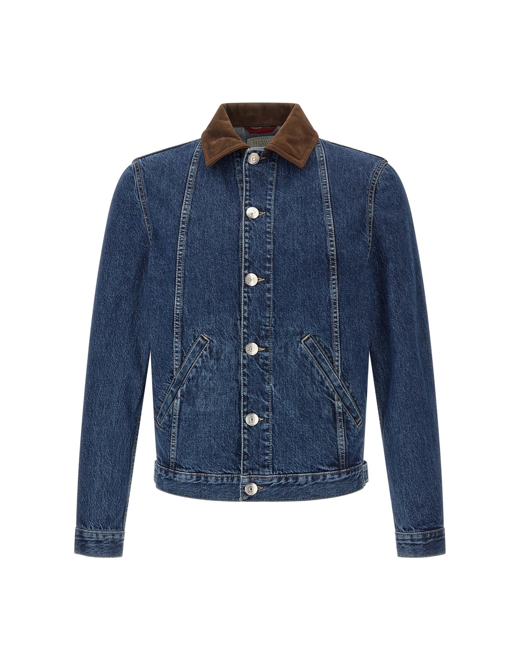 Brunello Cucinelli Denim Suede Jacket | Sendegaro