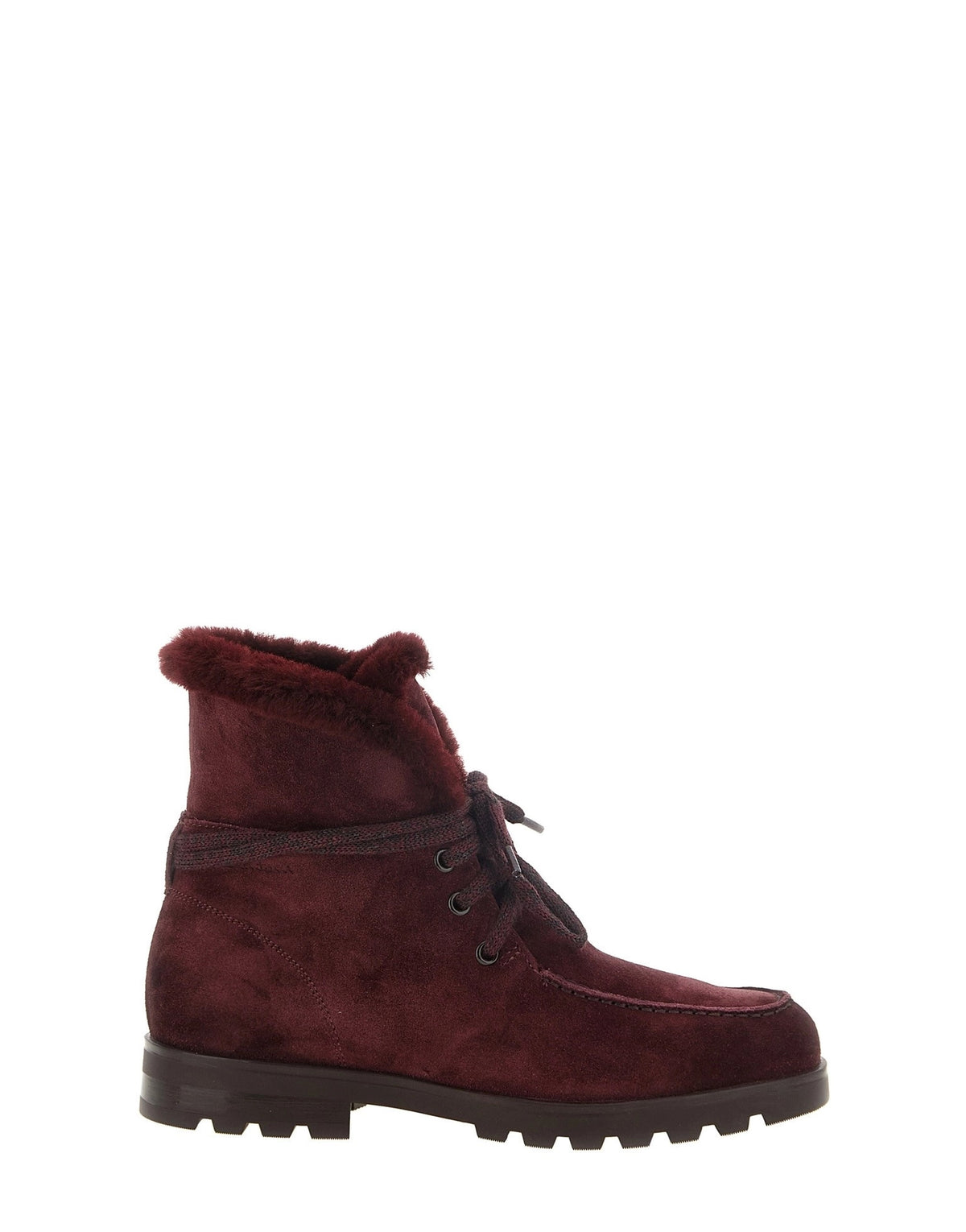 Santoni Burgundy Suede Ankle Boots