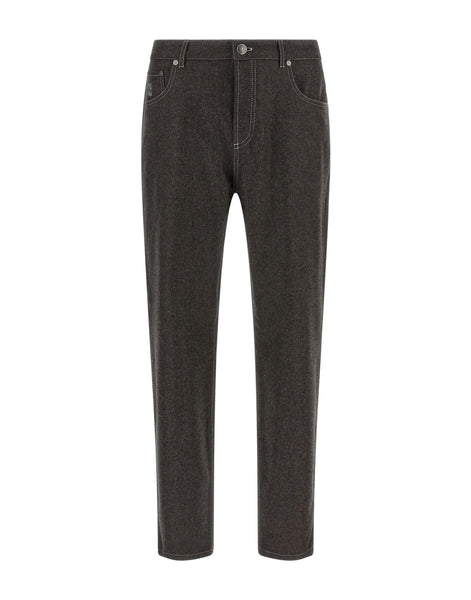 Brunello Cucinelli Virgin Wool Flannel Pants | Sendegaro