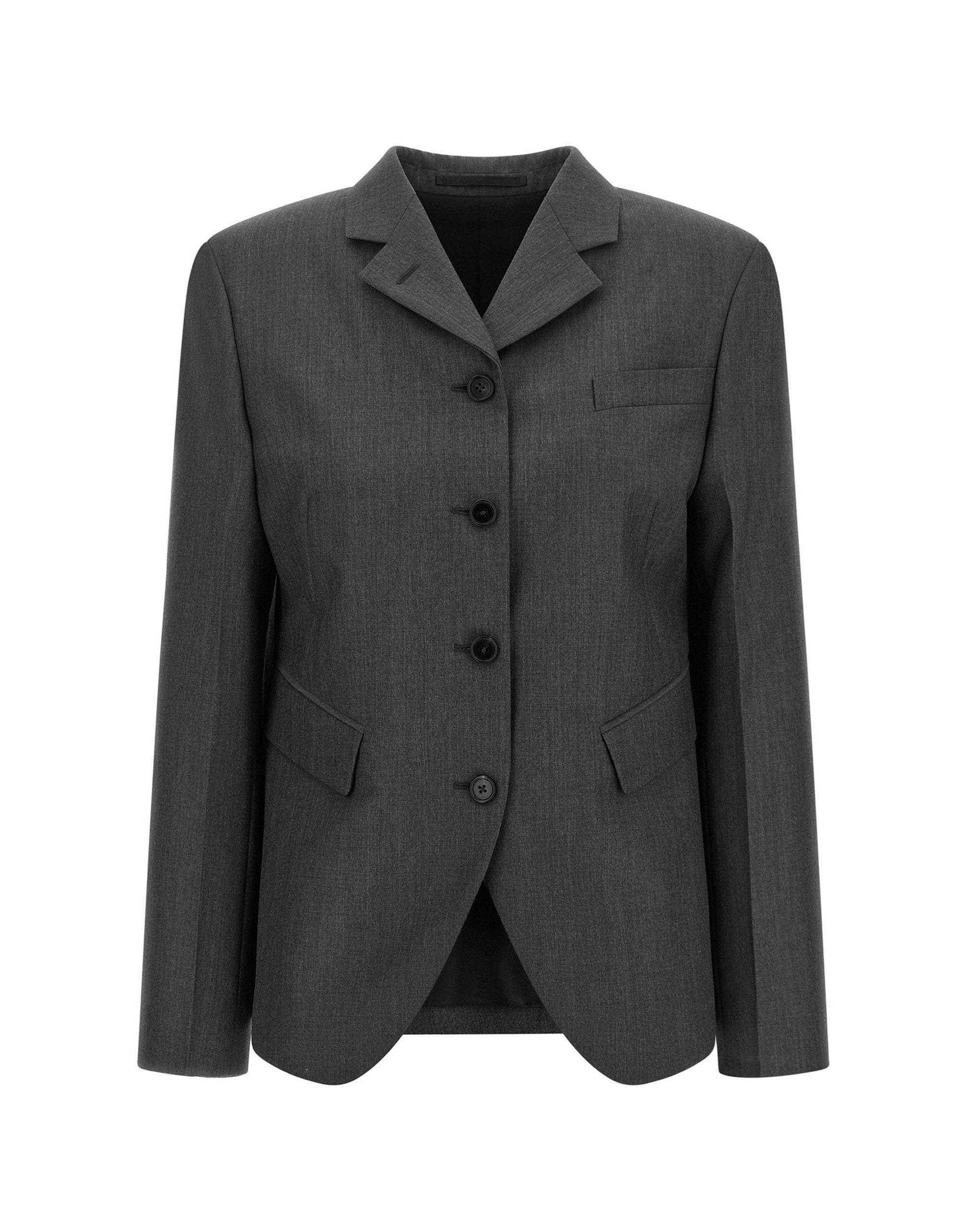 Jil Sander Single-Breasted Asymmetrical Hem Blazer
