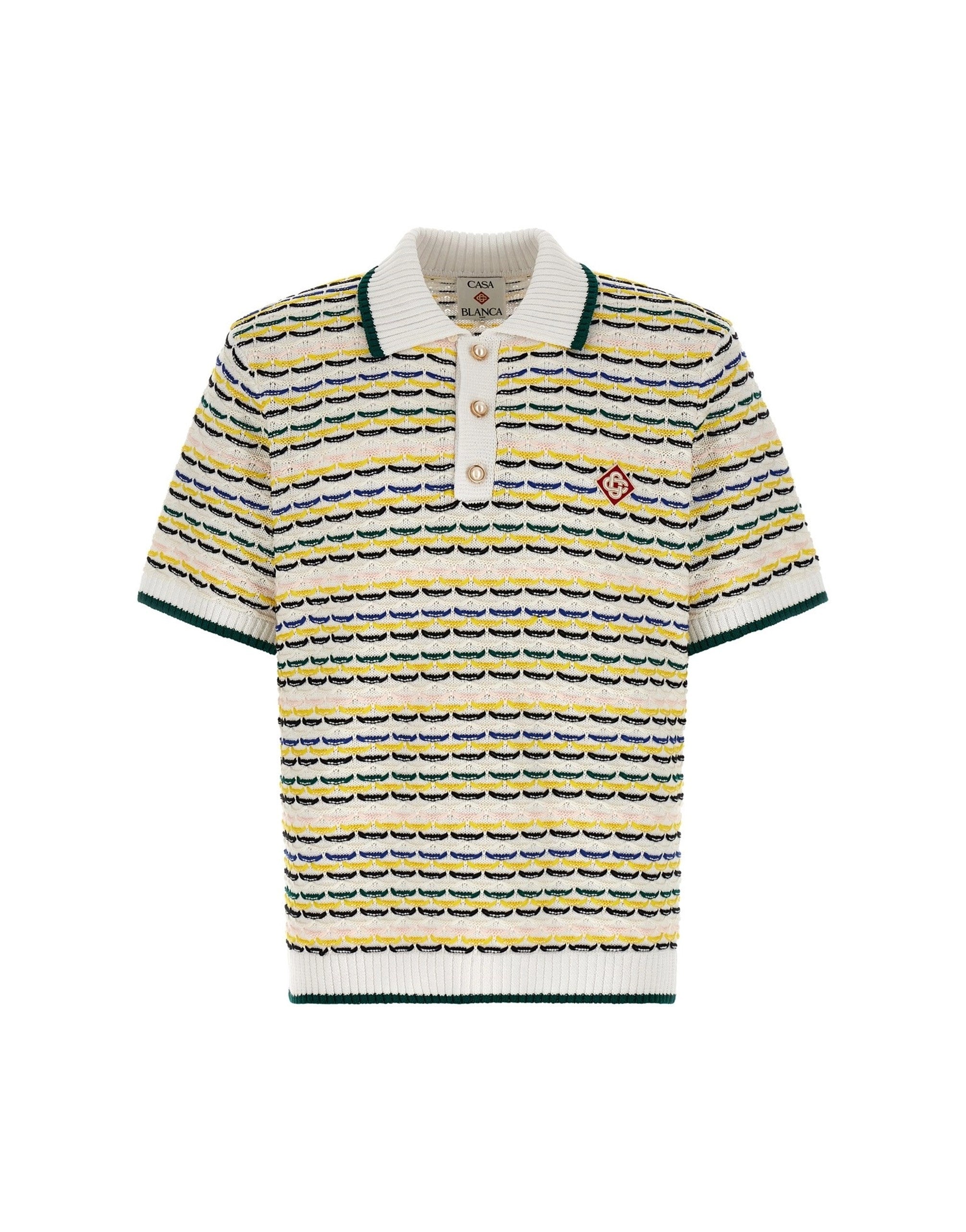 Casablanca Tuck Stitch Polo Shirt