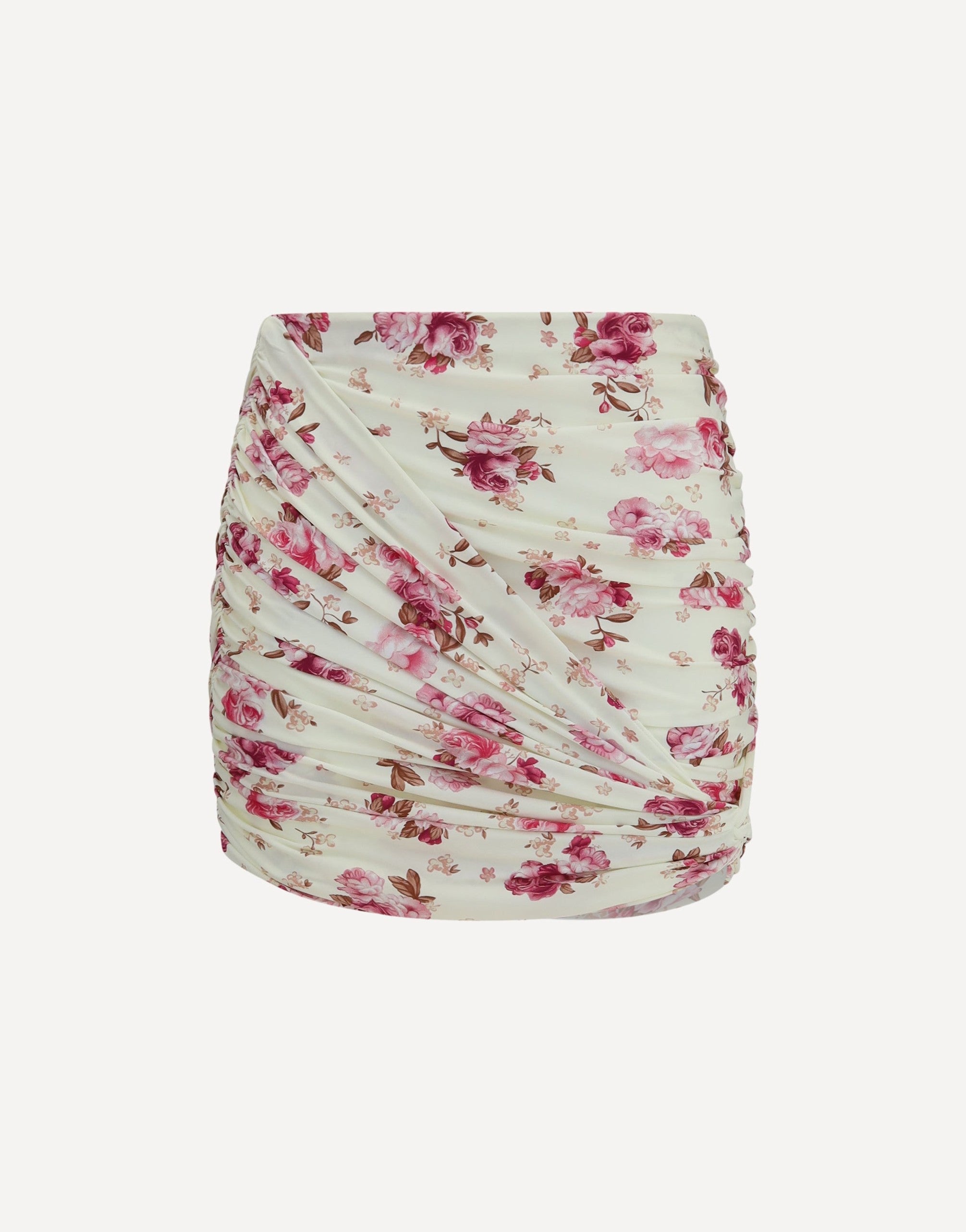 Magda Butrym Gedrapeerde Bloemenprint Zwemminirok