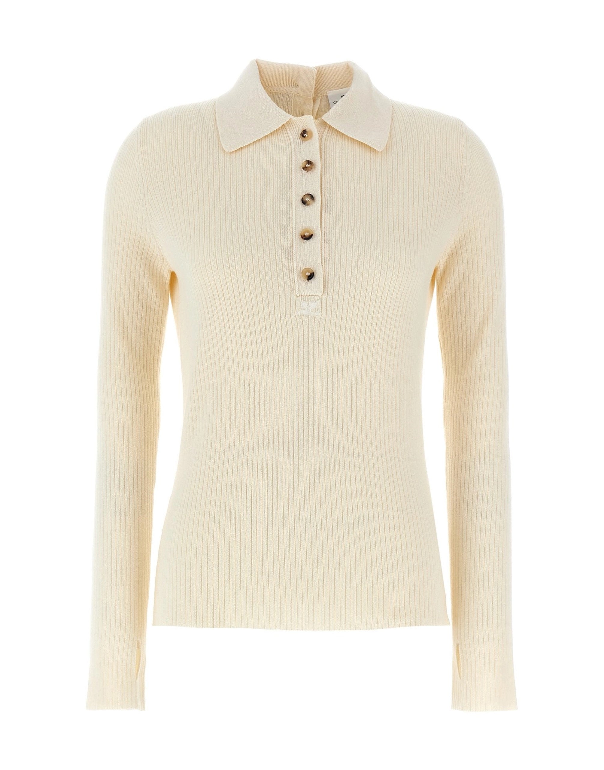 Courrèges Multi-Button Ribbed Polo Shirt