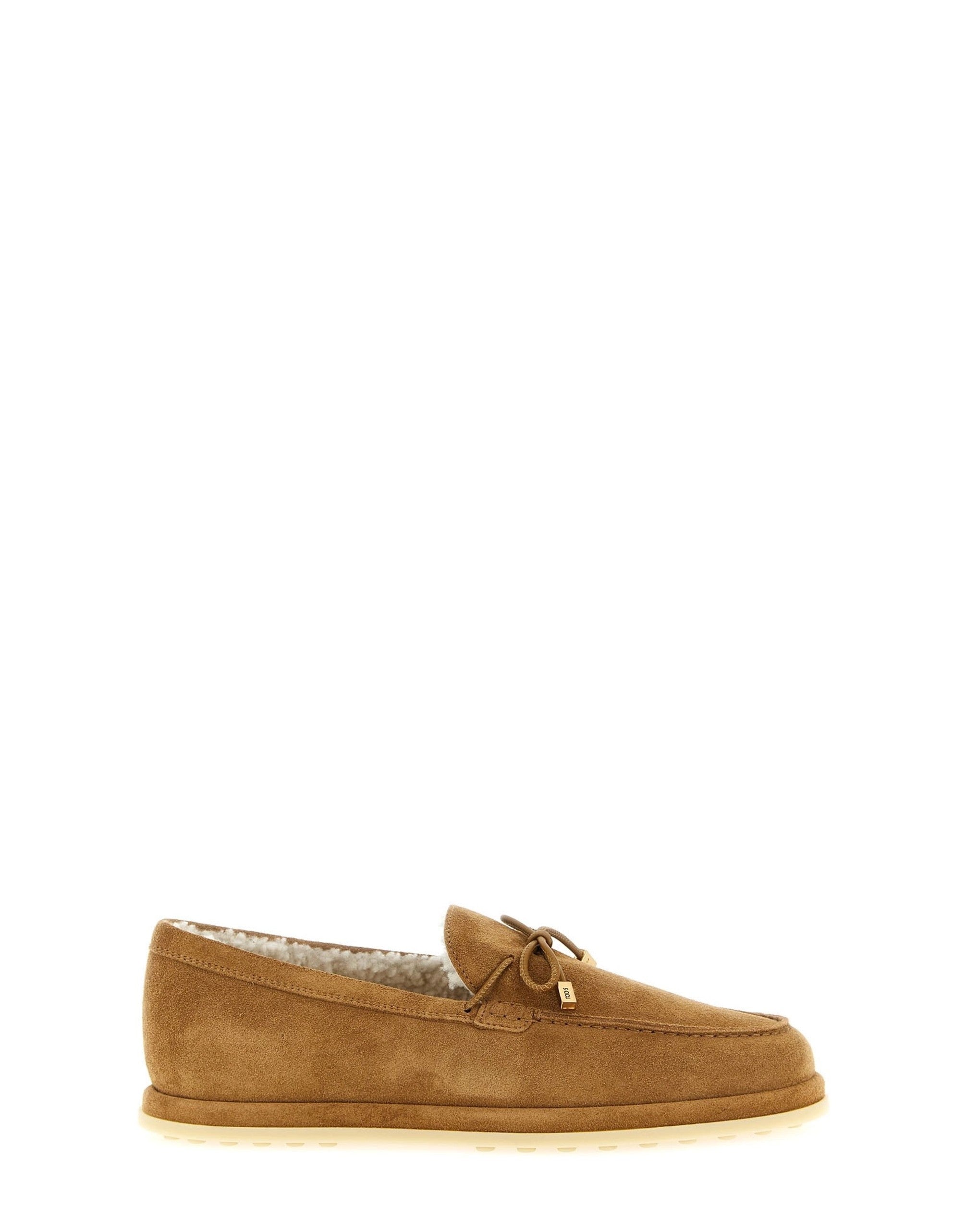 Tod's Shearling Suede Loafers