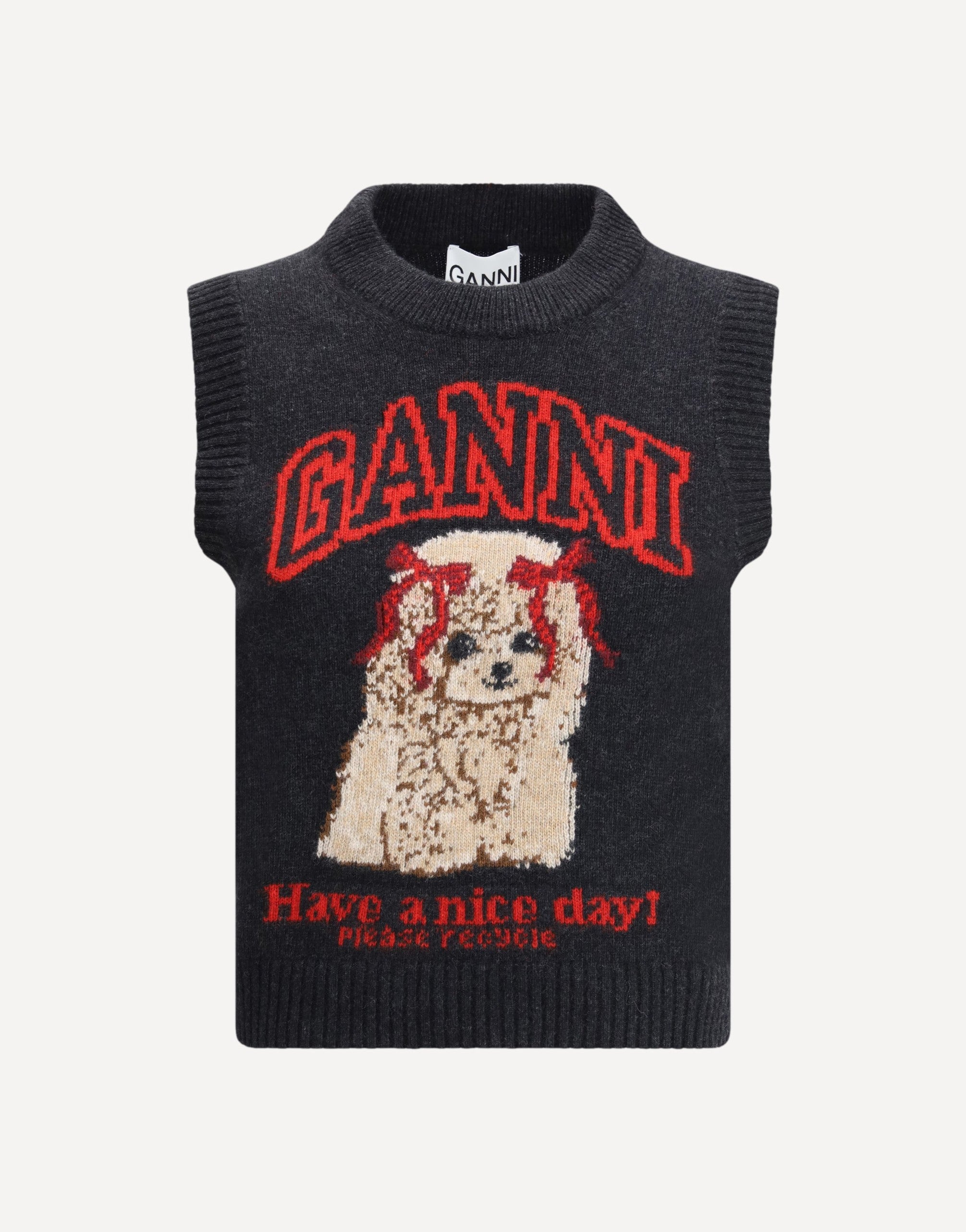 Ganni Graphic Wool Vest