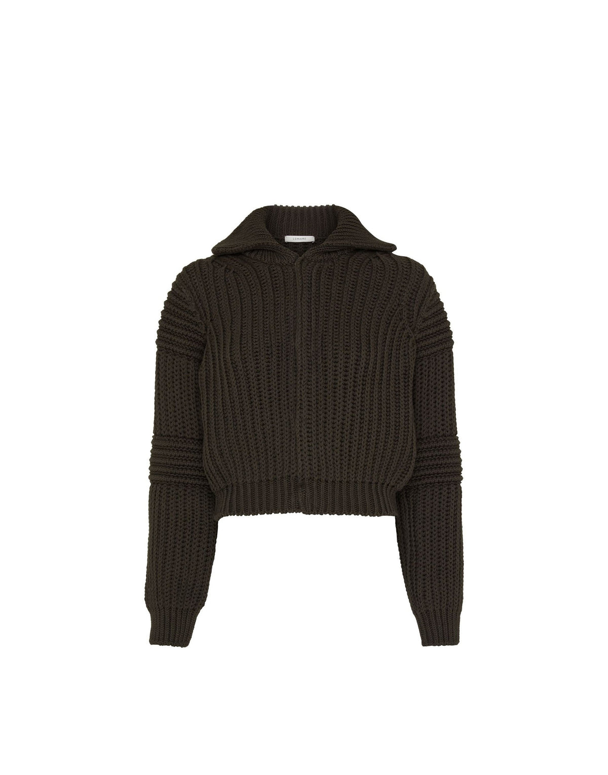 Lemaire Ribbed Knit Hooded Sweater