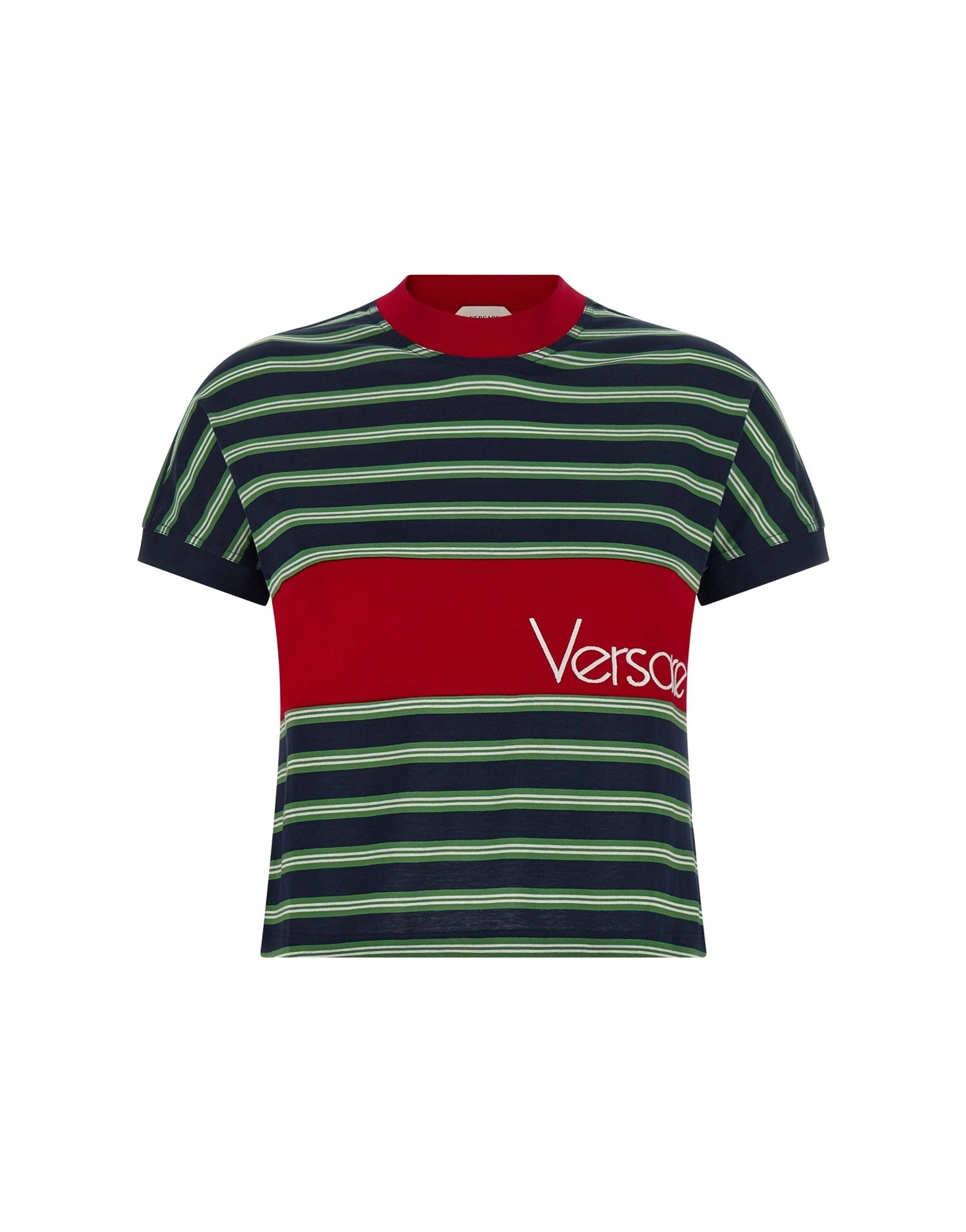 Versace Striped Intarsia T-Shirt