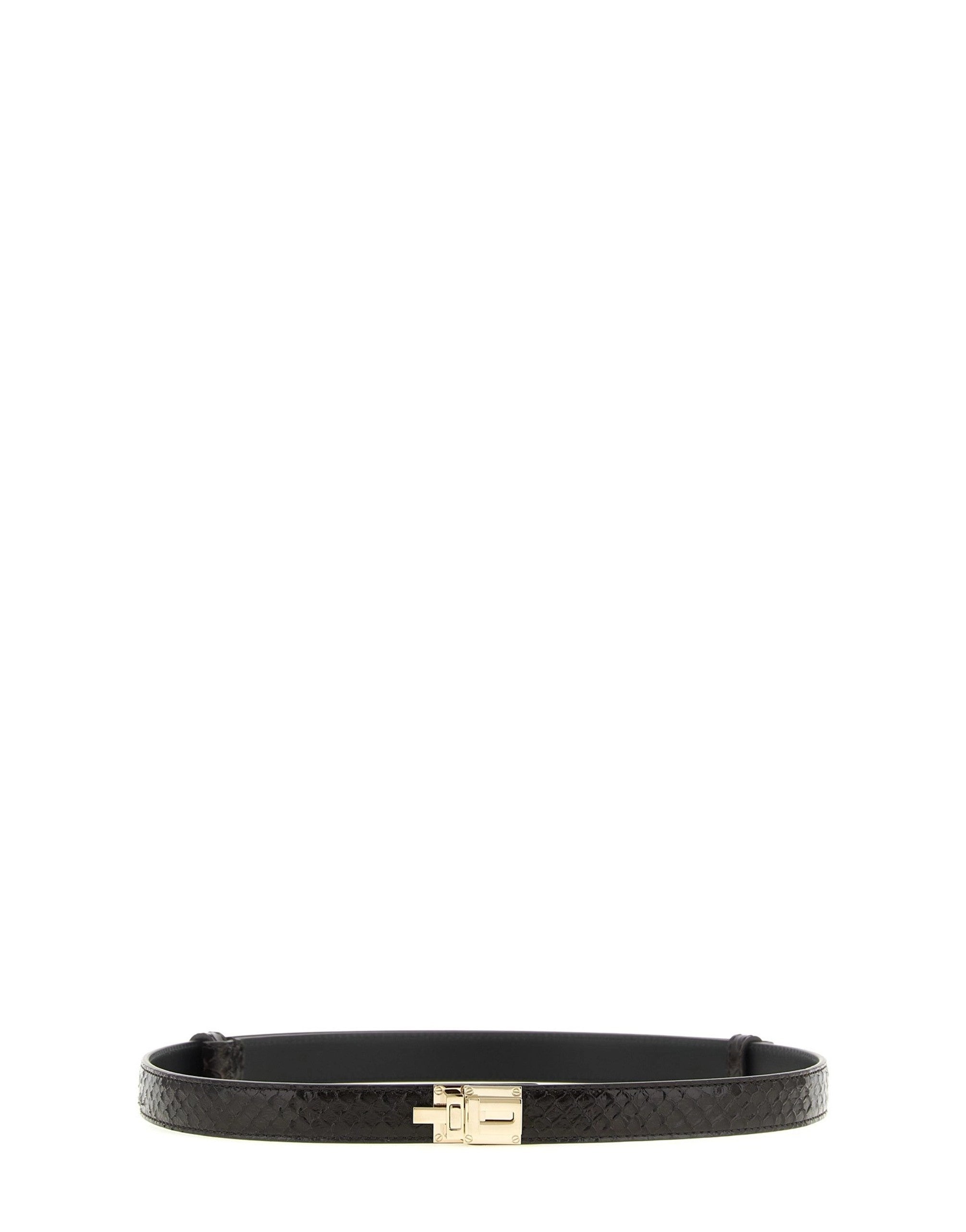 Tom Ford Python Print T Latch Belt