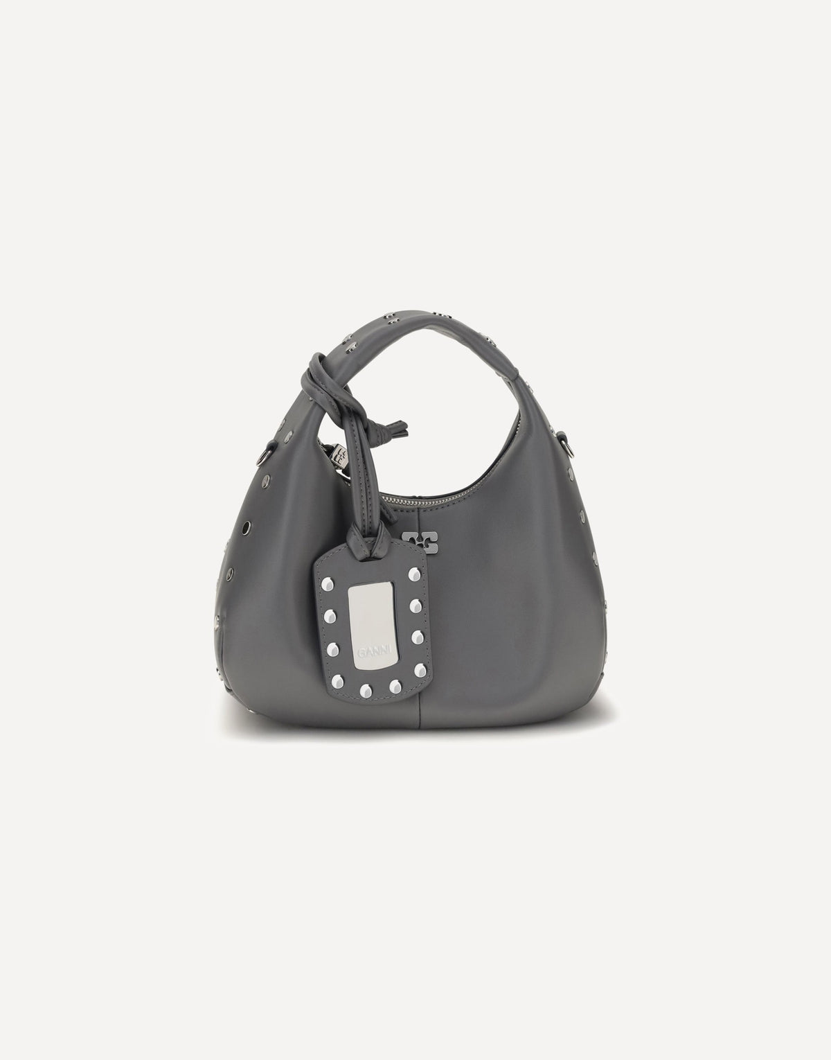 Ganni Mini Studded Hobo Handbag