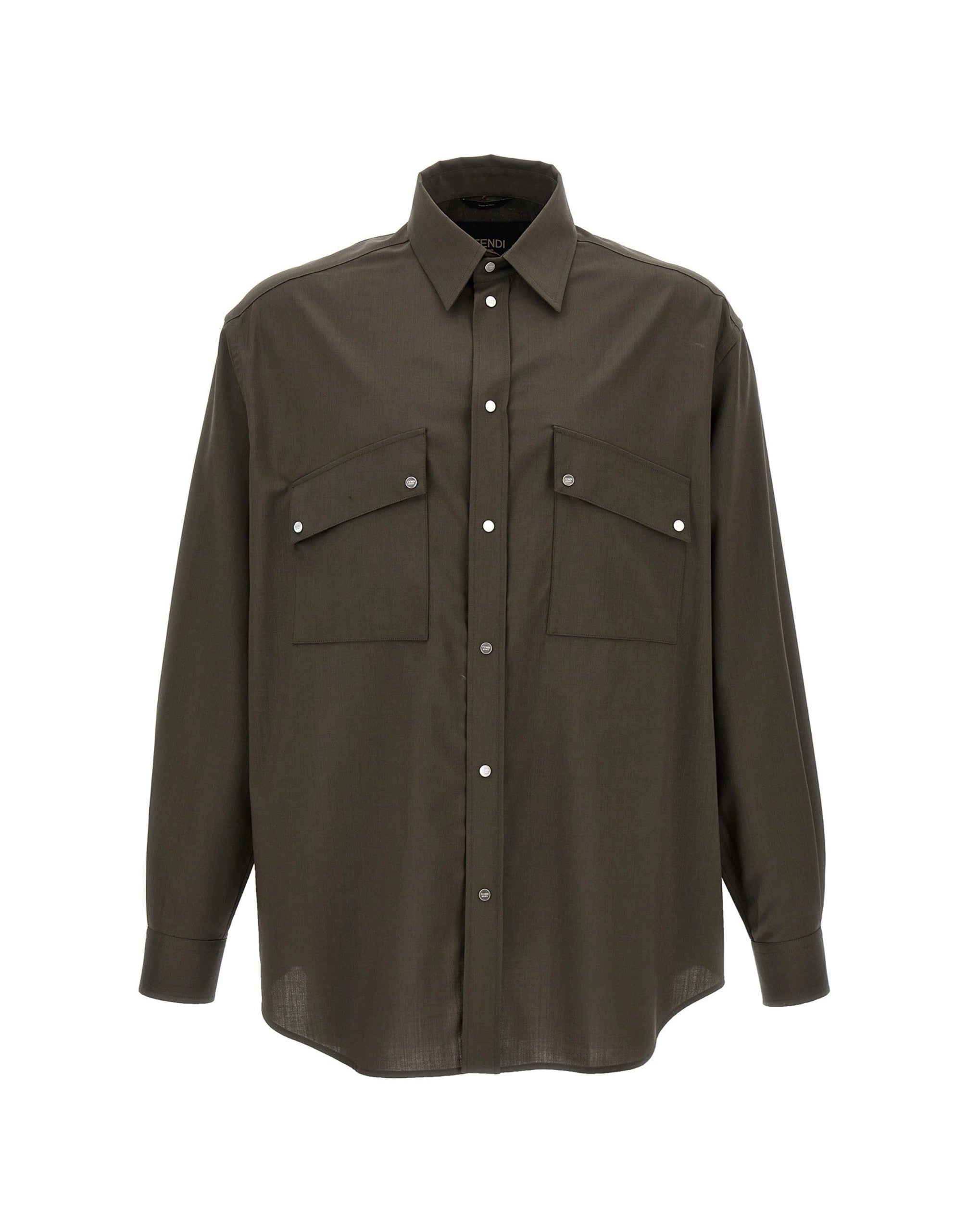 Fendi Green Wool Shirt