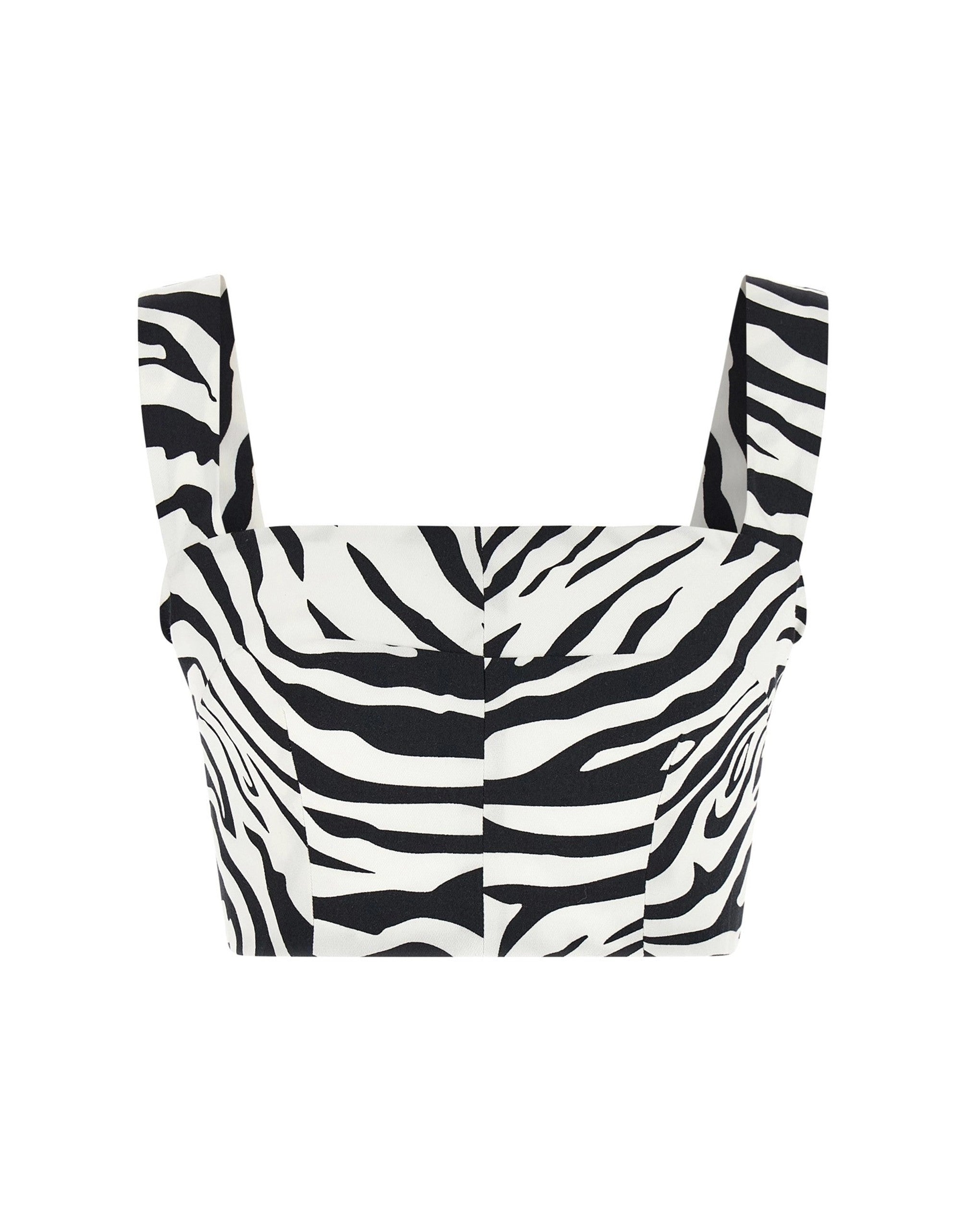 Dolce & Gabbana Zebra Print Cropped Top
