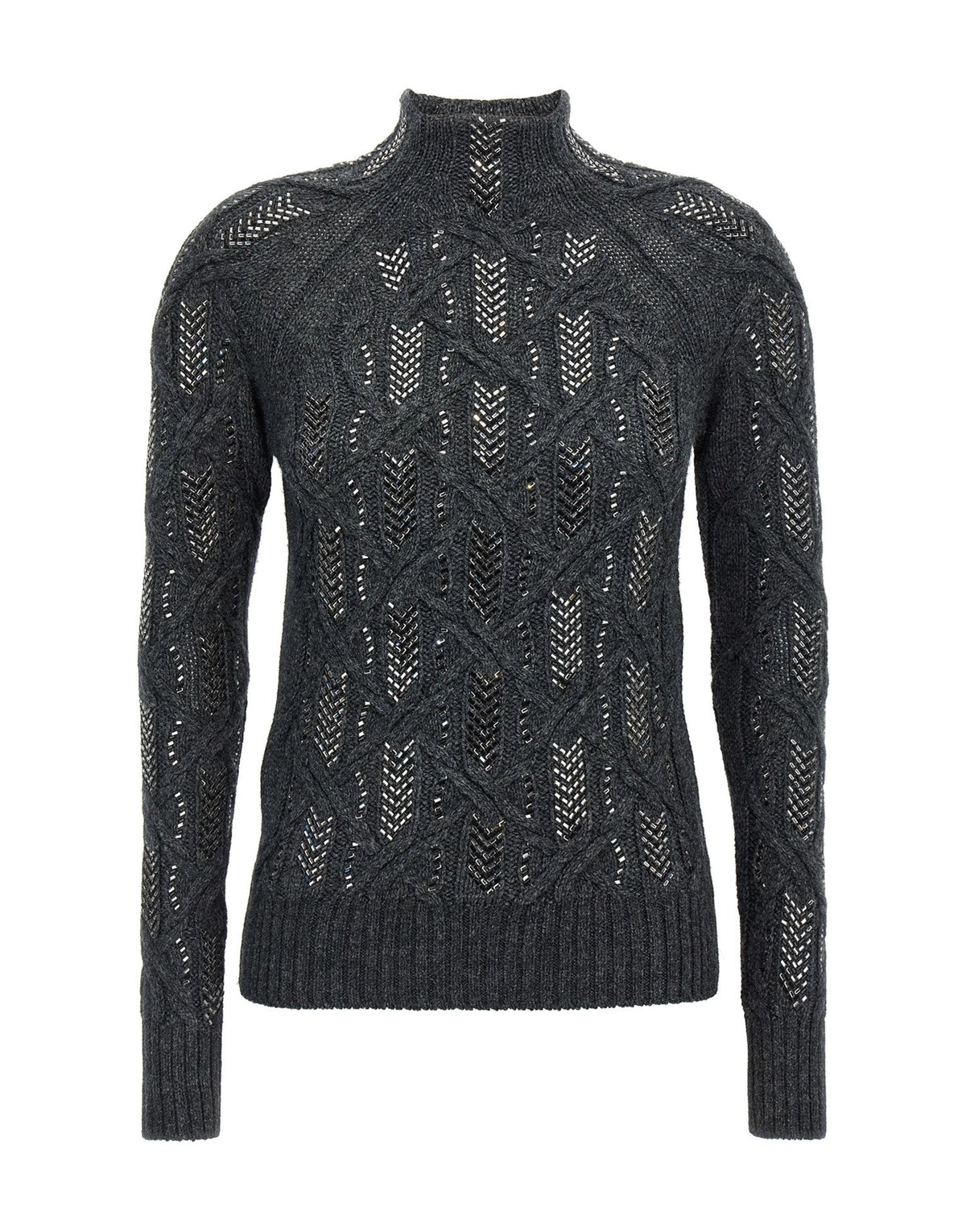 Ermanno Scervino Crystal Braid Sweater