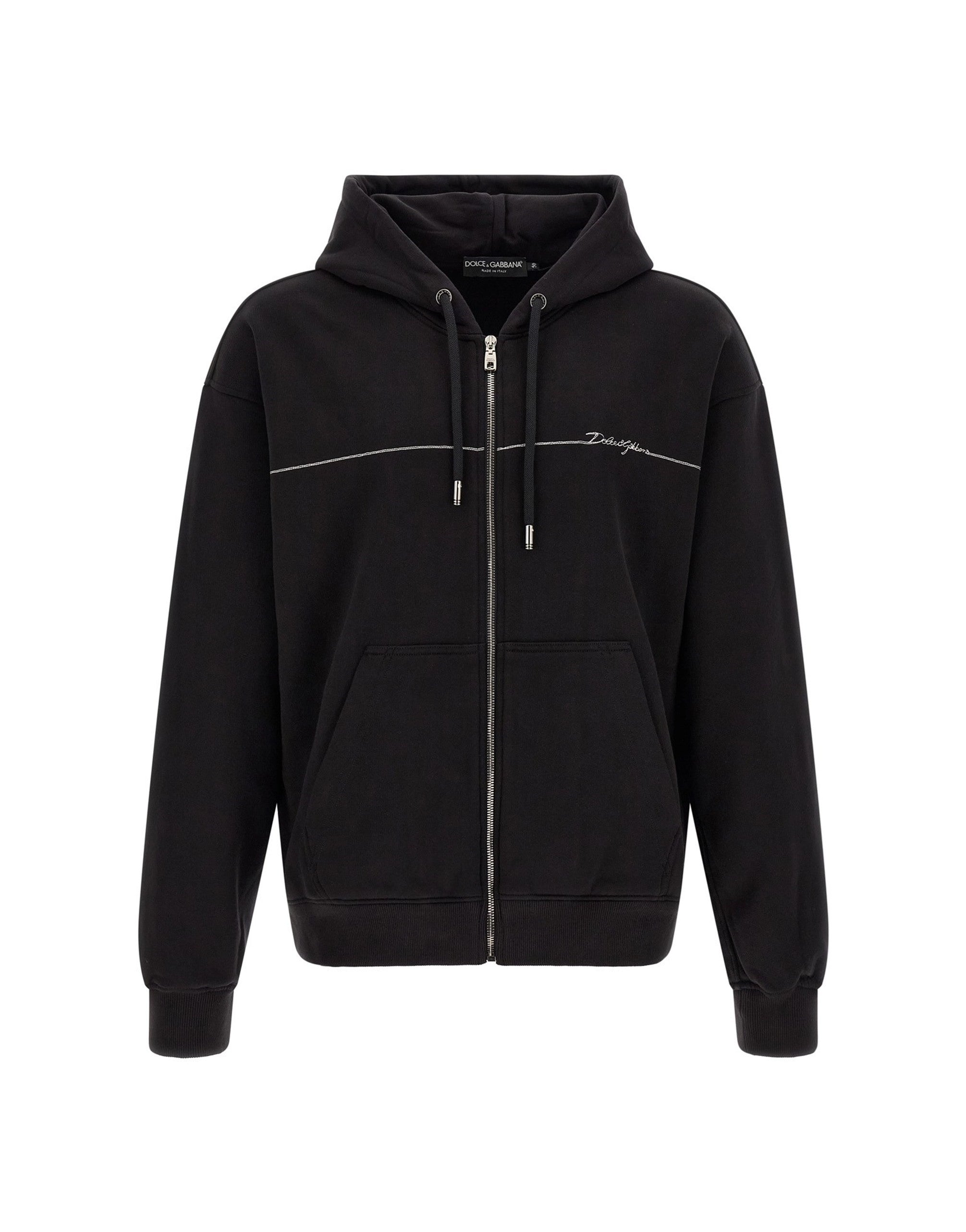 Dolce & Gabbana Logo Embroidered Zip Hoodie