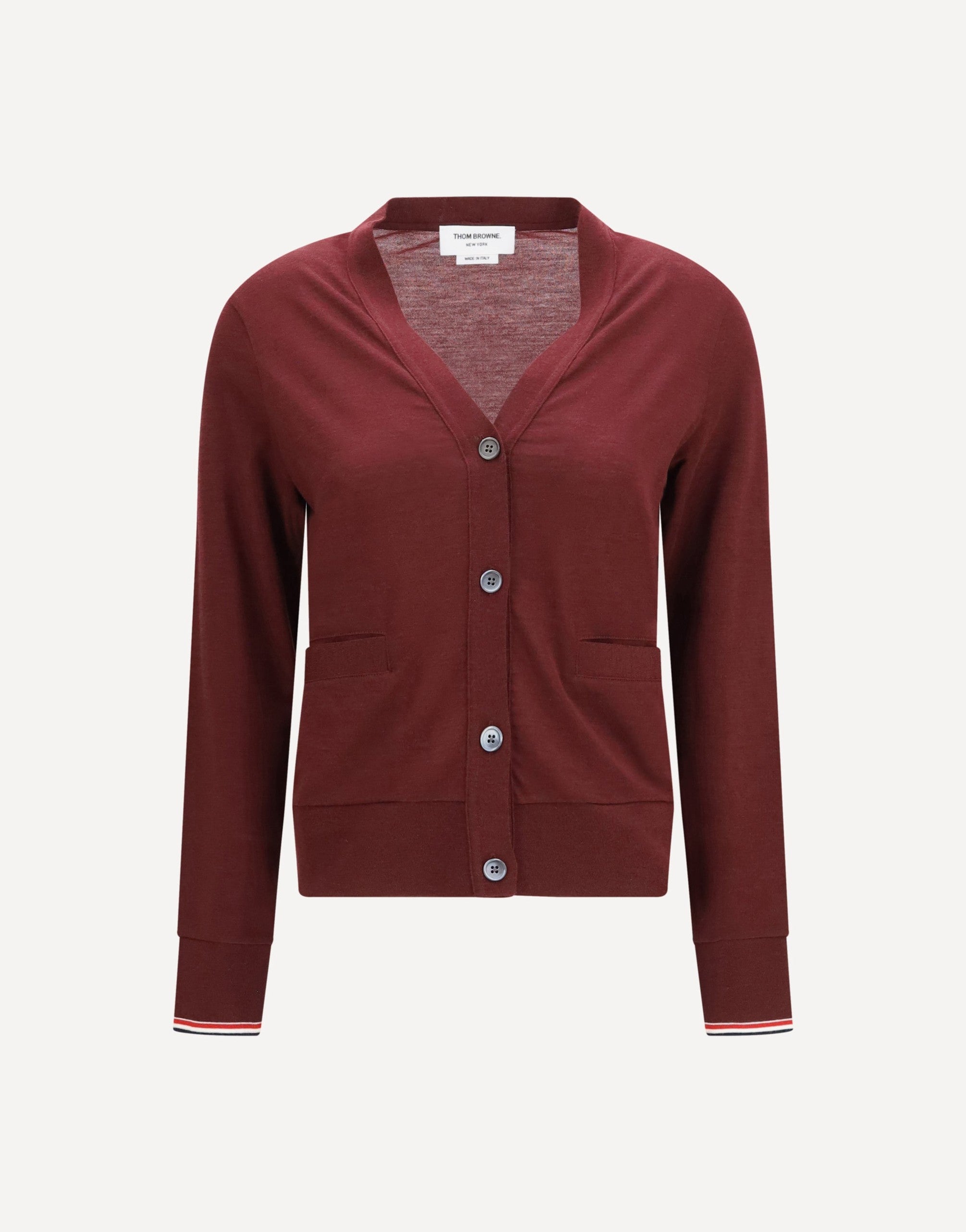 Thom Browne V-Neck Merino Wool Cardigan