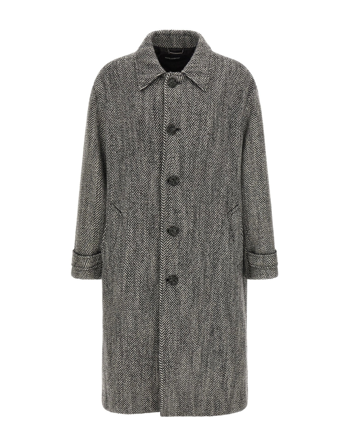 Dolce & Gabbana Chevron Wool Coat