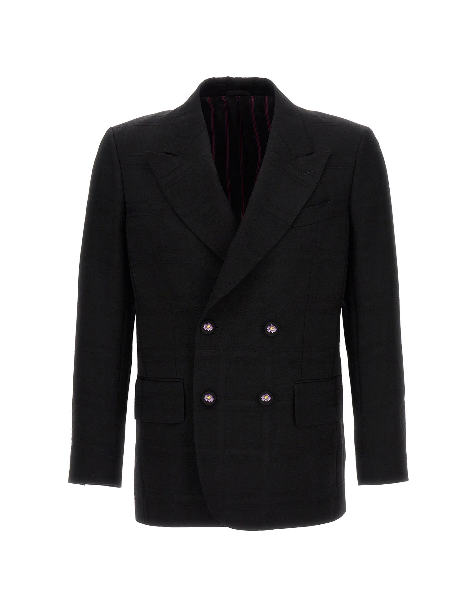 Etro Check Double-Breasted Blazer