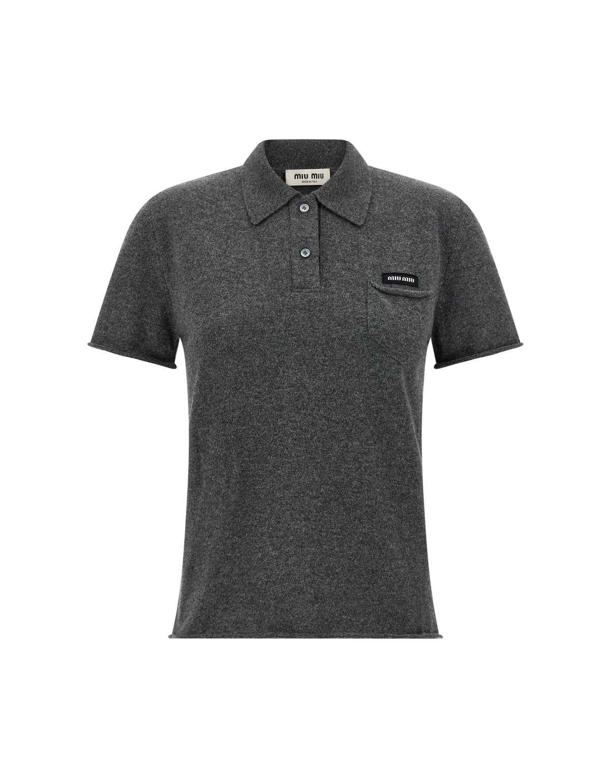 Miu Miu Mélange Cashmere Polo Shirt