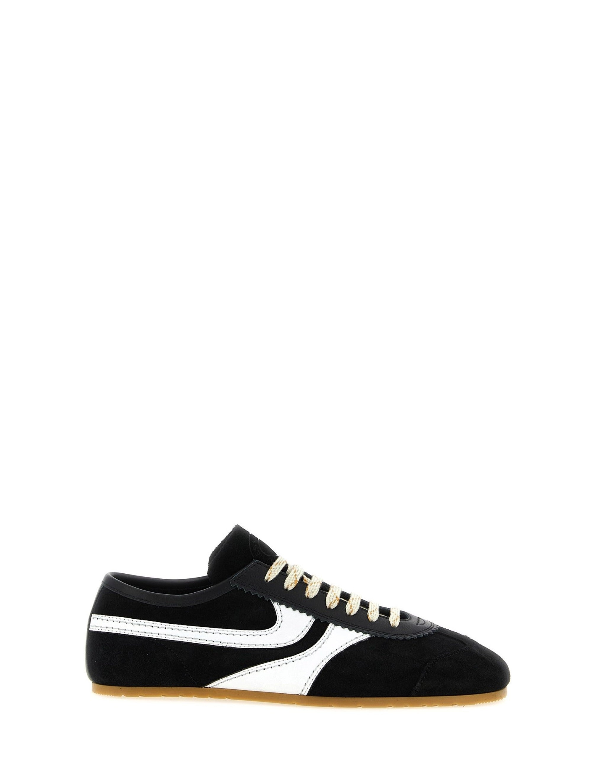 Dries Van Noten Black Suede Low-Top Sneakers