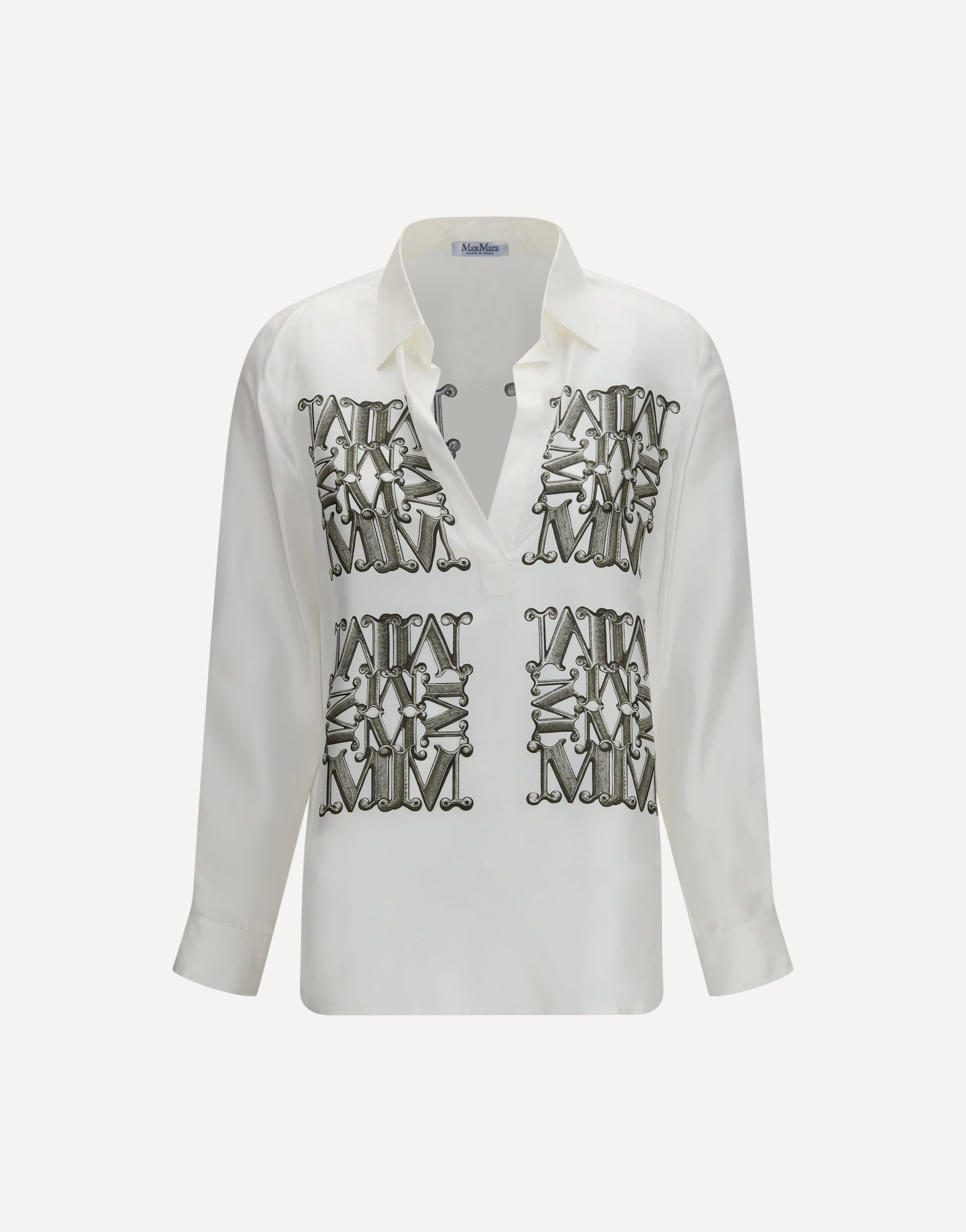 Max Mara Printed Silk Twill Shirt