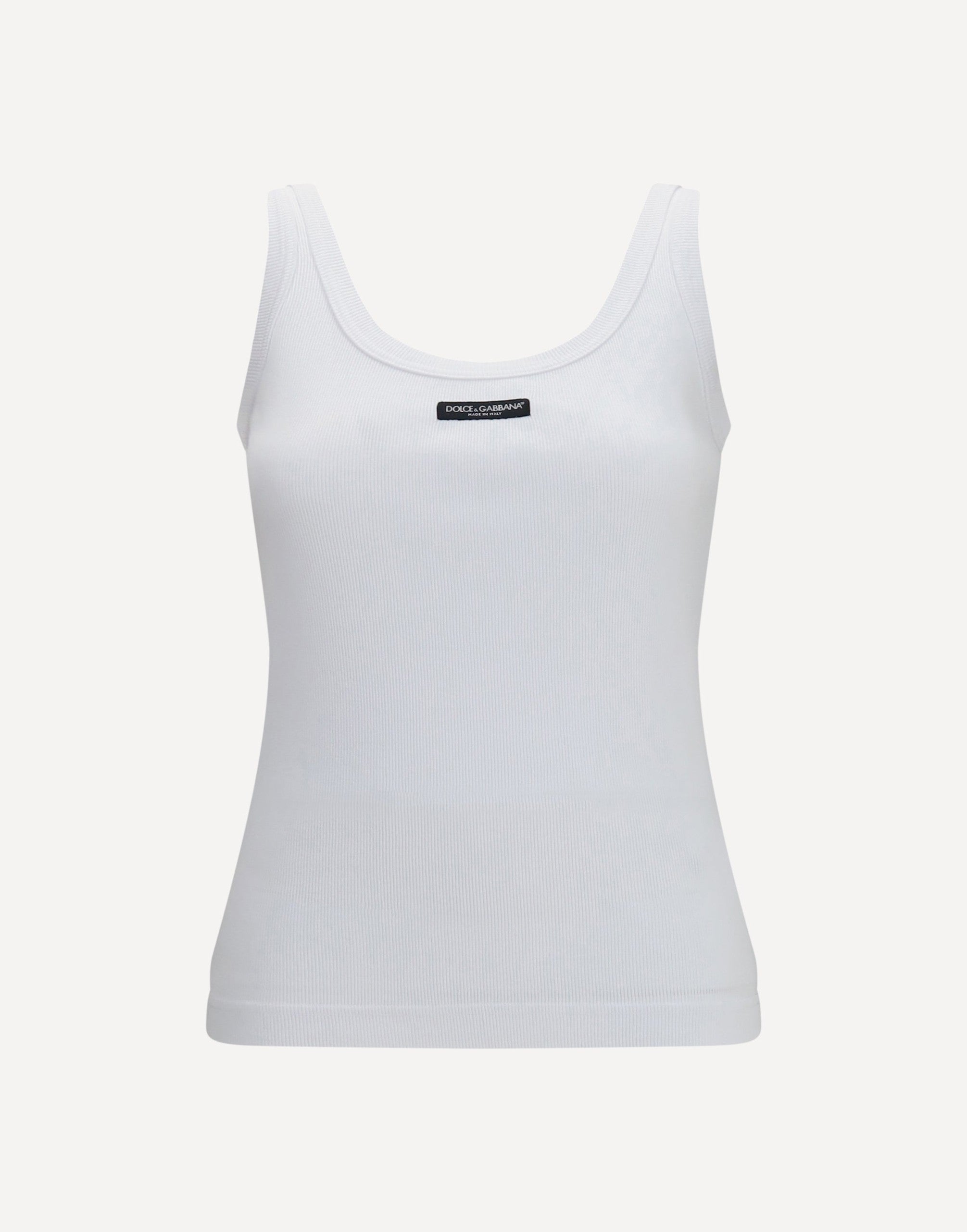 Dolce & Gabbana Ribbed Logo Tank Top