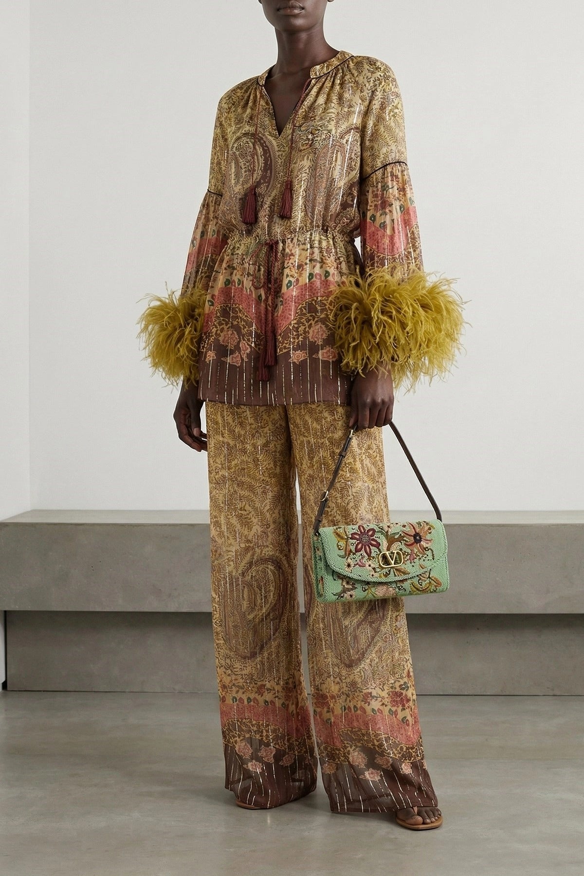 Valentino Garavani Voyage Imaginaire Silk Pants - alternate view