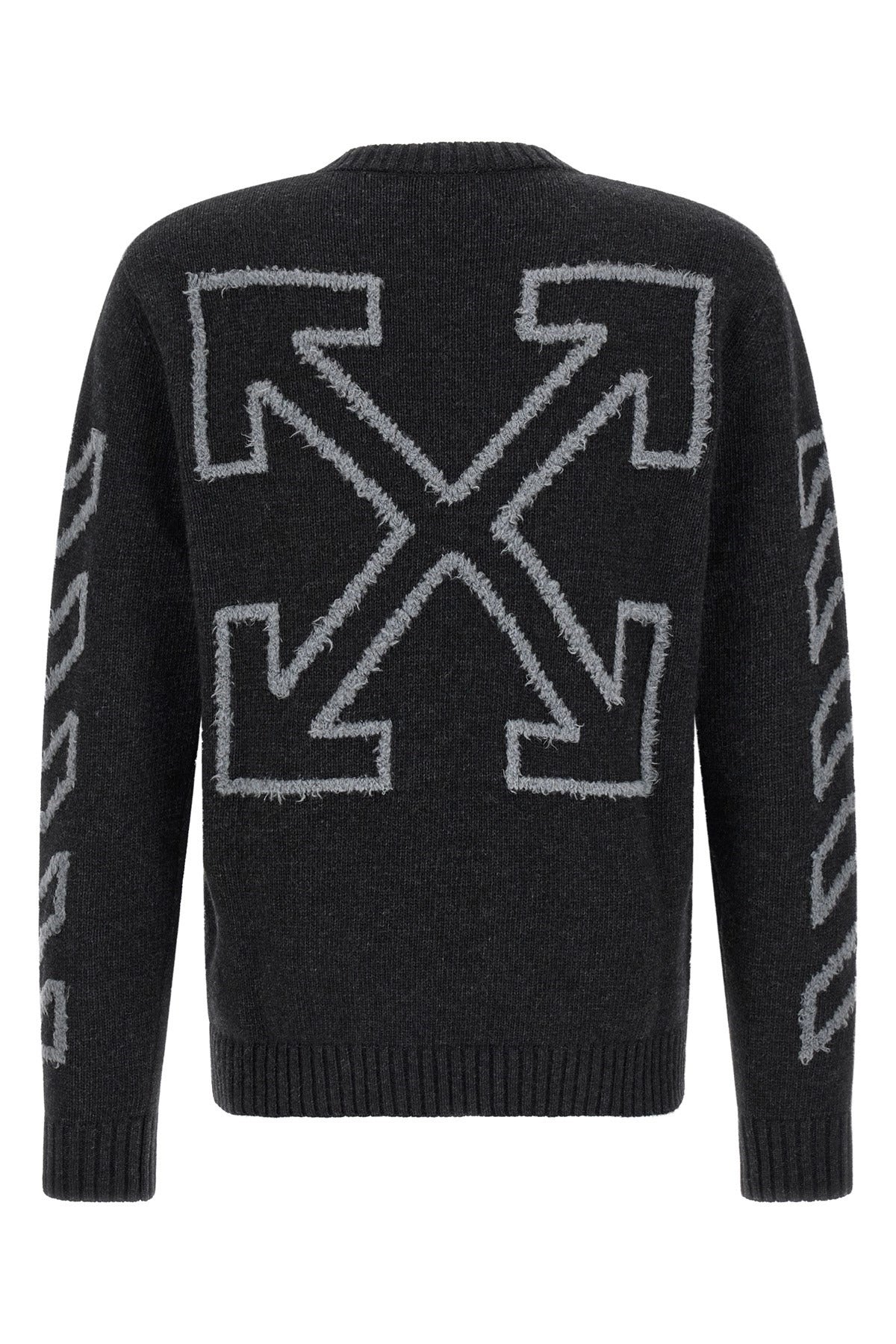 Off-White Diag Arrow Fuzzy Intarsia Sweater