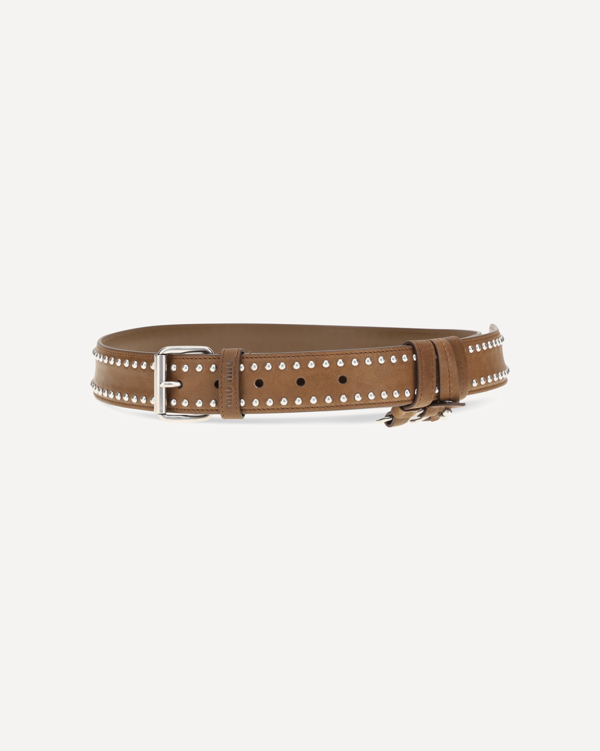 Miu Miu Studded Suede Belt