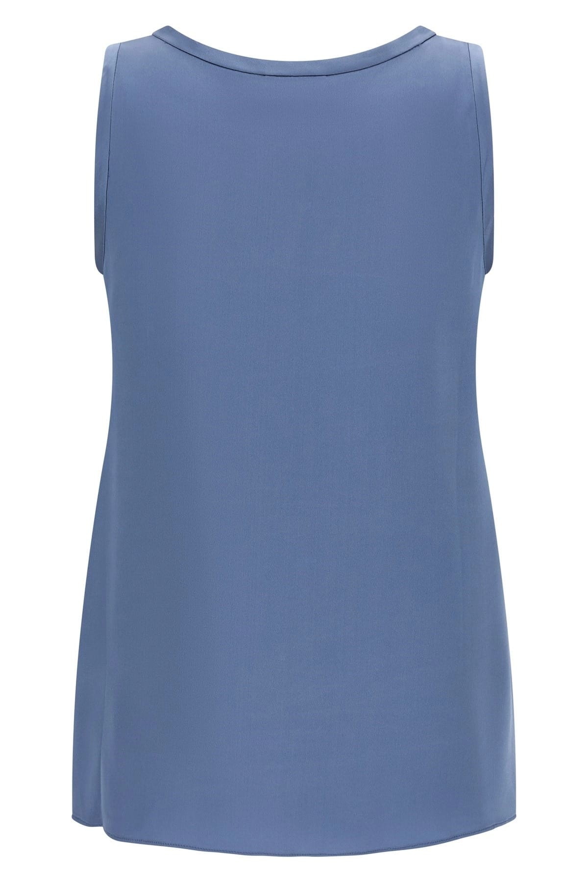 Brunello Cucinelli Blue Satin Top - alternate view