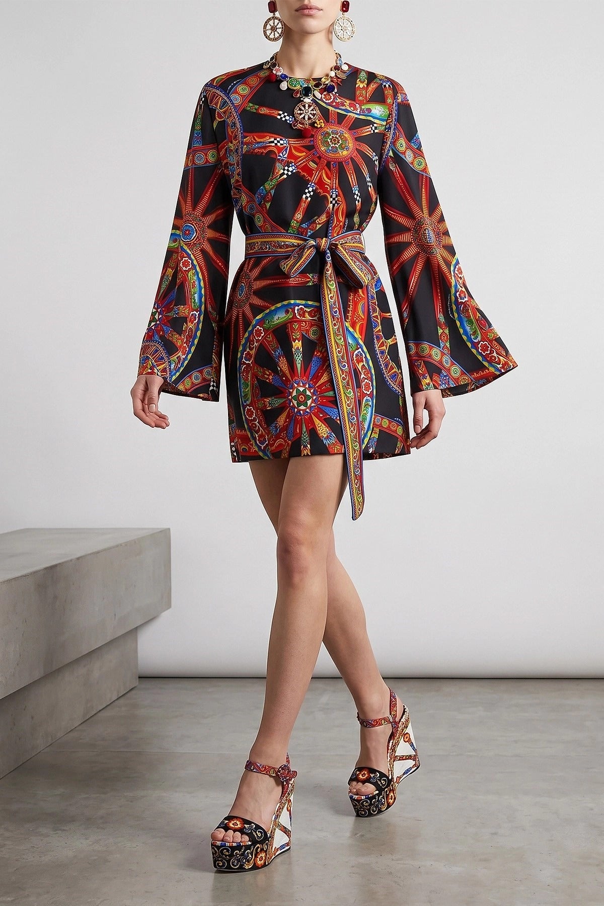 Dolce & Gabbana Carretto Print Mini Dress - alternate view