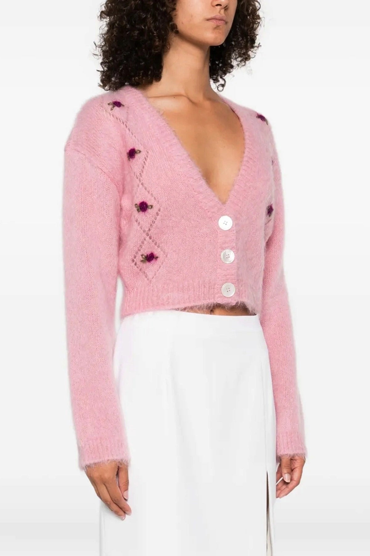Alessandra Rich Cardigan aus kardiertem Mohair - alternate view