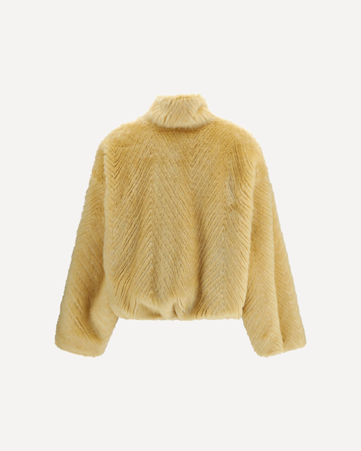 Forte_Forte Chevron Faux Fur Bomber Jacket - alternate view