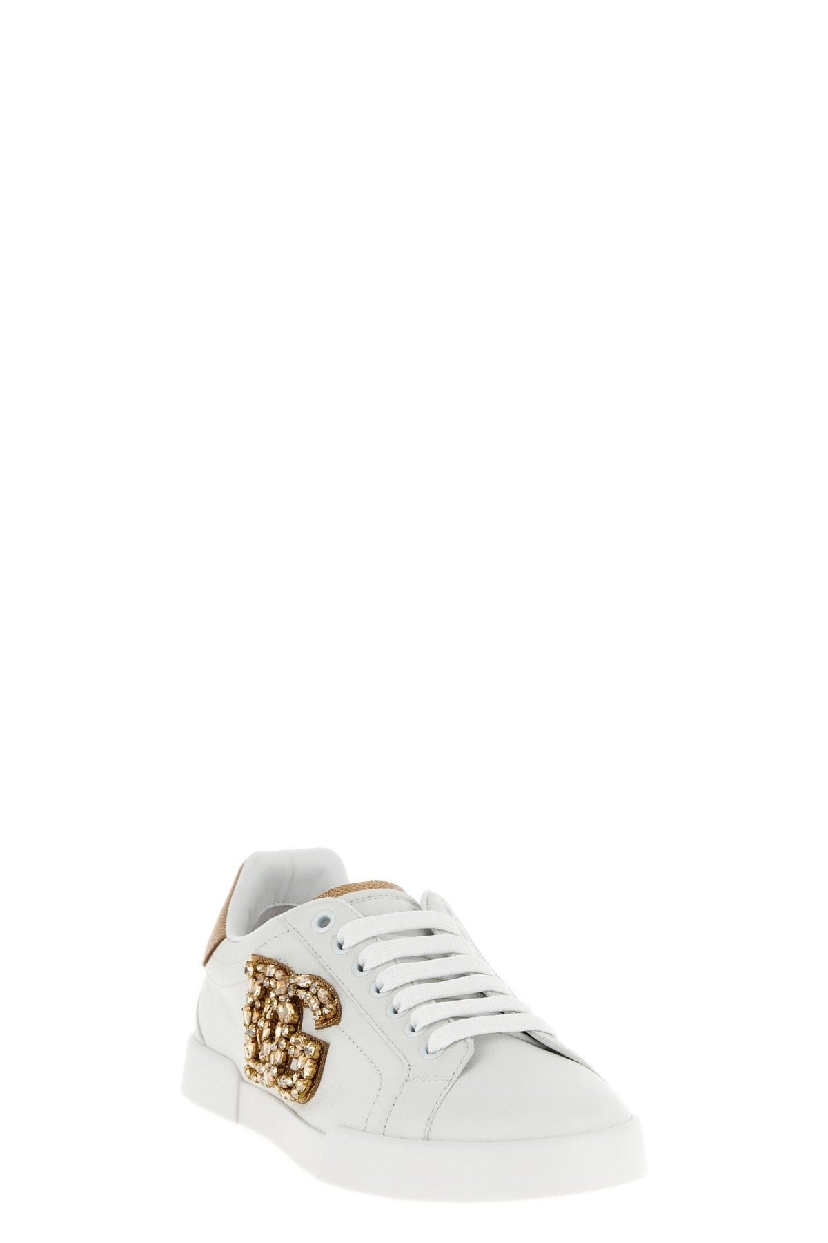 Dolce & Gabbana Portofino Crystal Low-Top Sneakers