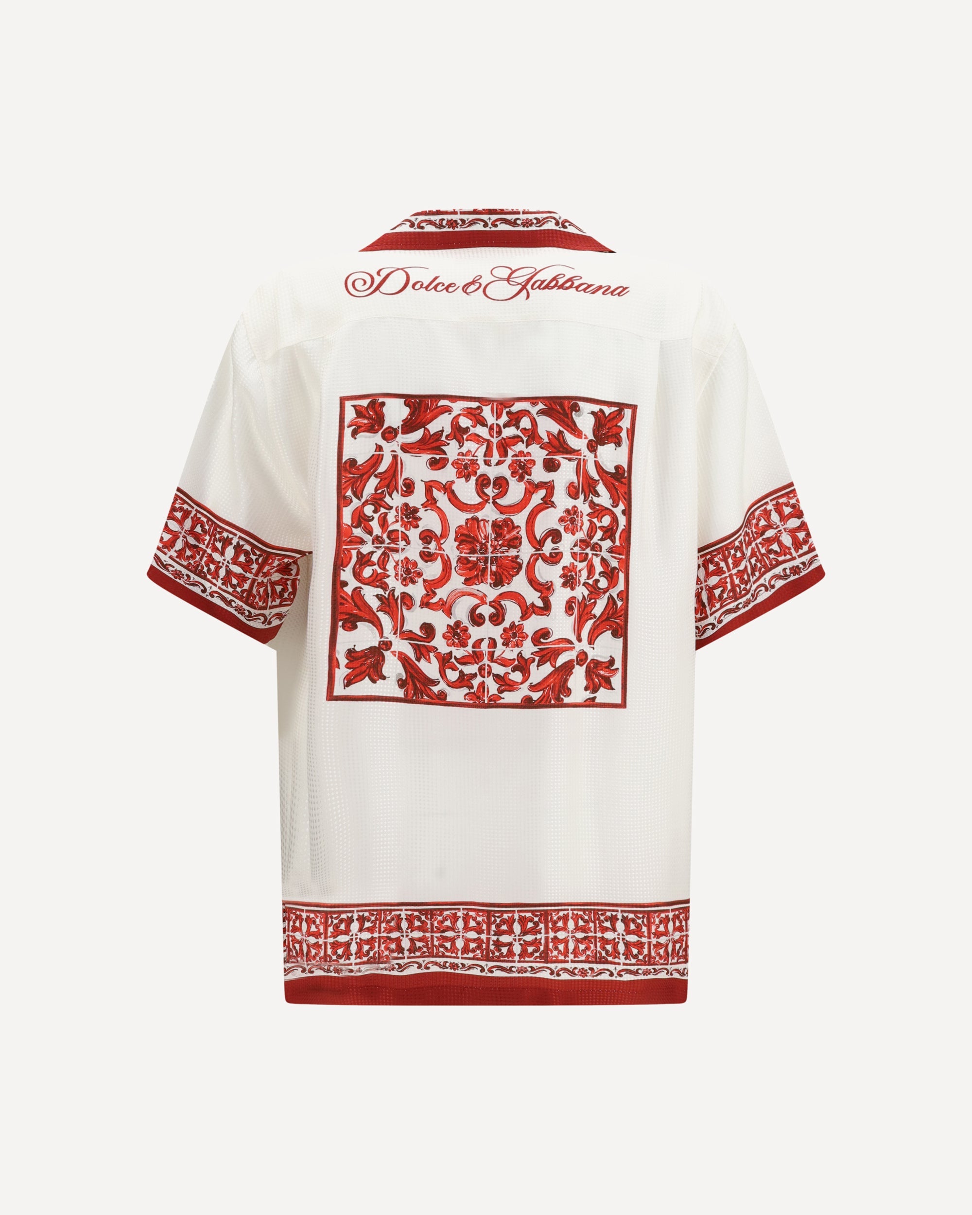 Dolce & Gabbana Hawaii Shirt In Jacquard Twill