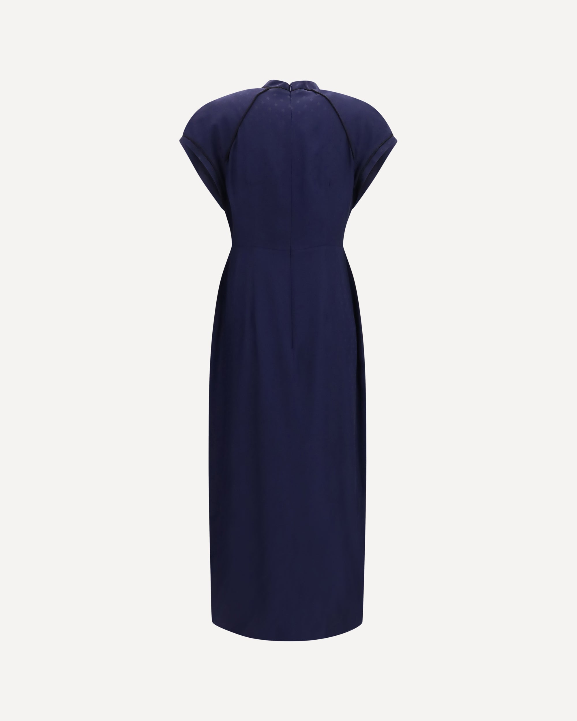Alessandra Rich Silk Midi Dress With Buttons - alternate view