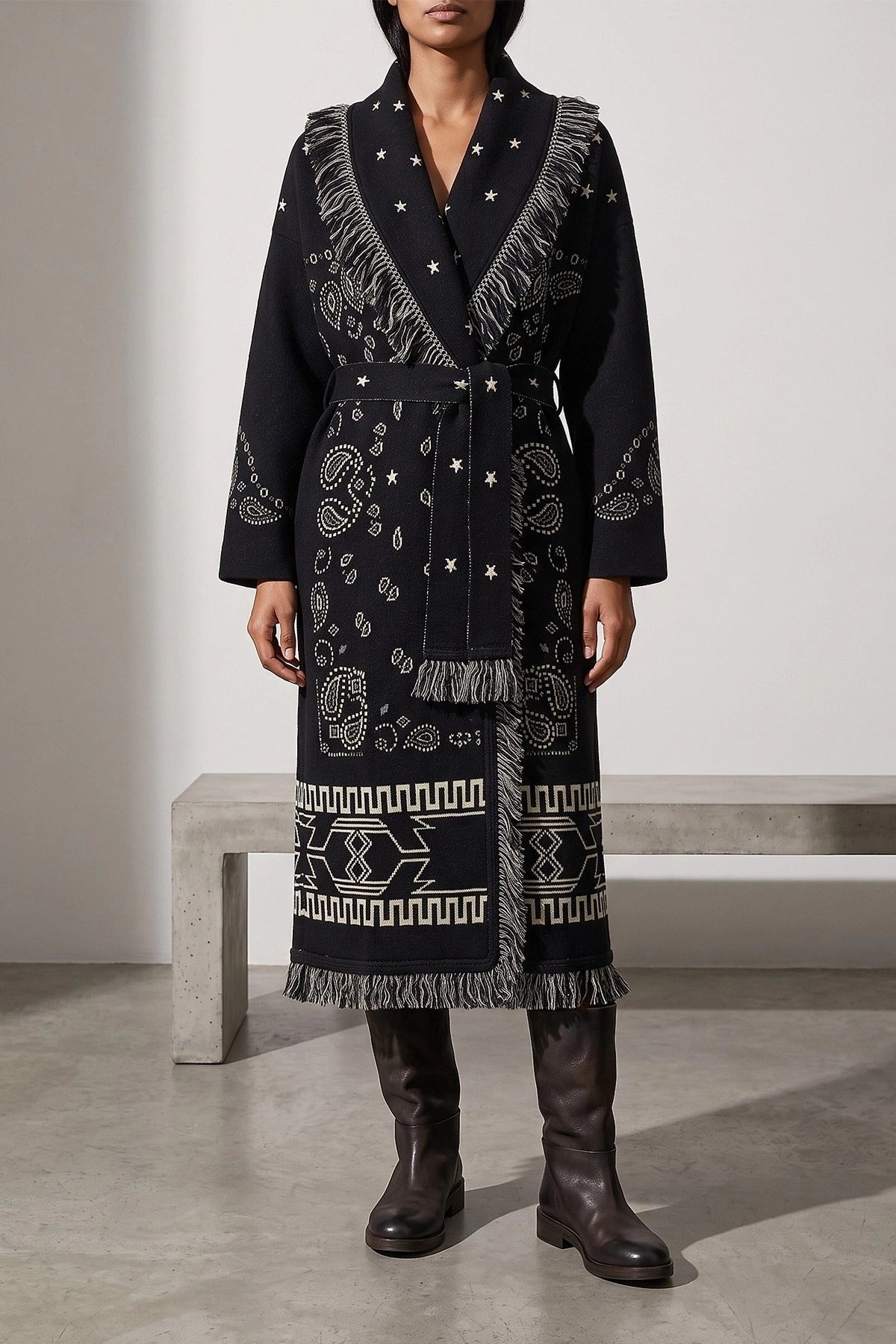 Alanui Bandana Long Coat - alternate view