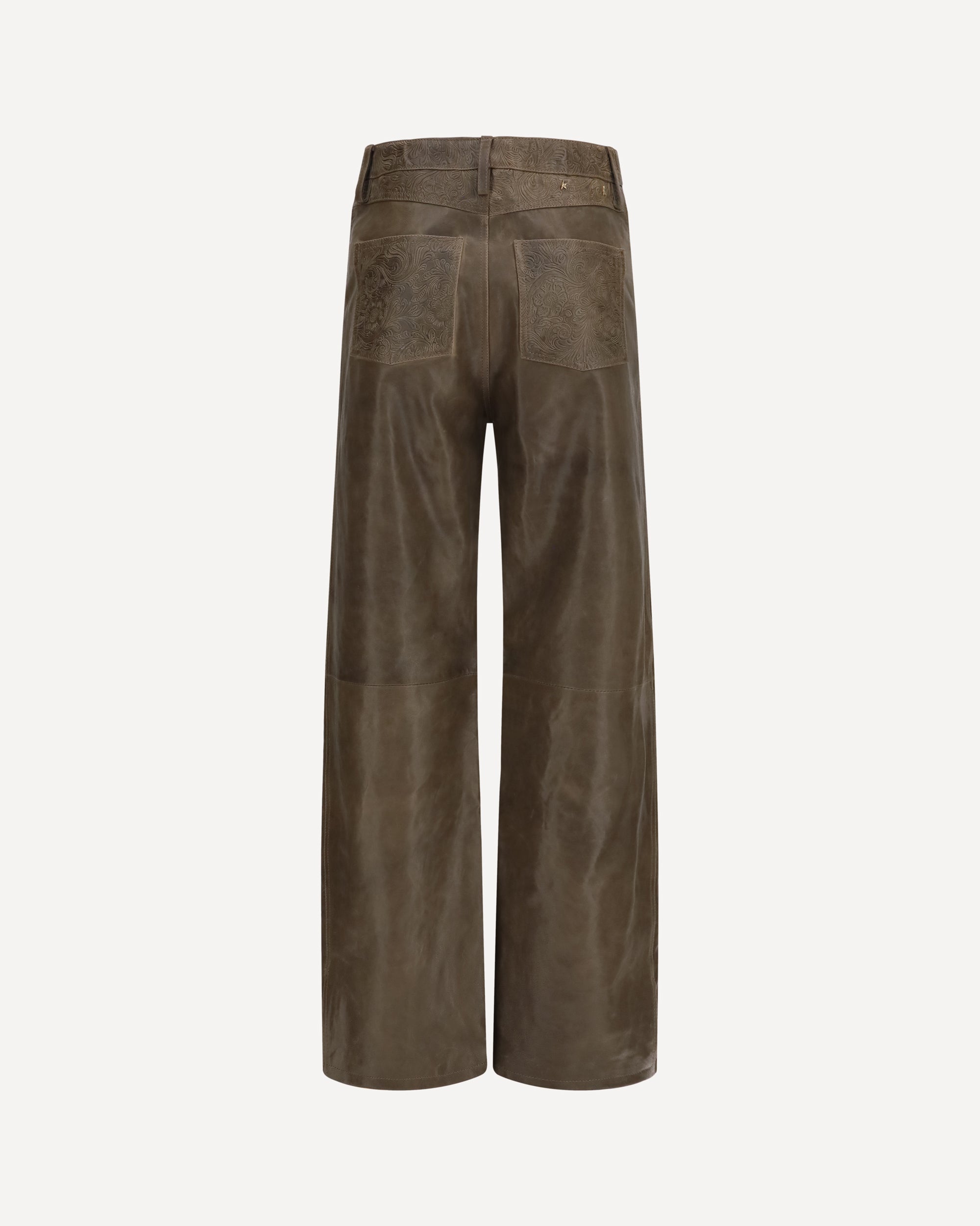 Golden Goose Melany Leather Pants With Embroidery - alternate view