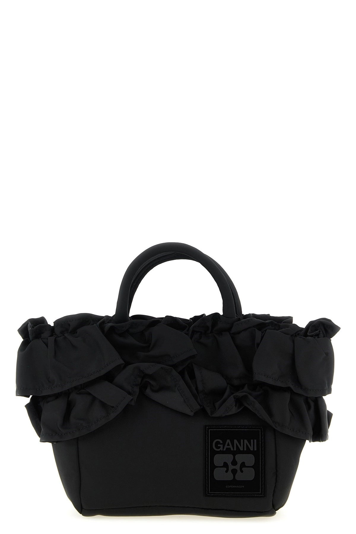 Ganni Mini Shopper Ruffle Handbag - alternate view