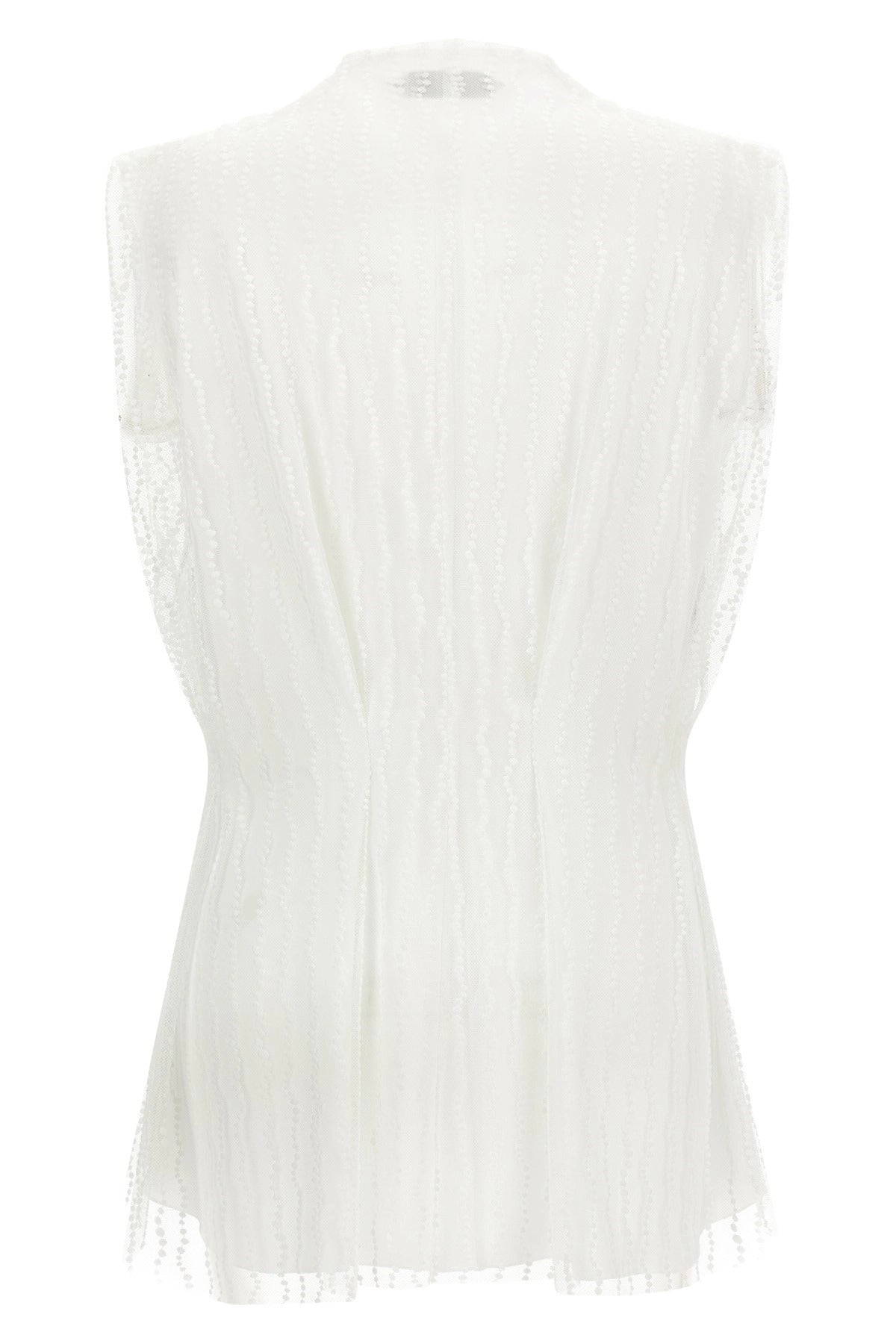 Alberta Ferretti Asymmetrical Tulle Top | Sendegaro