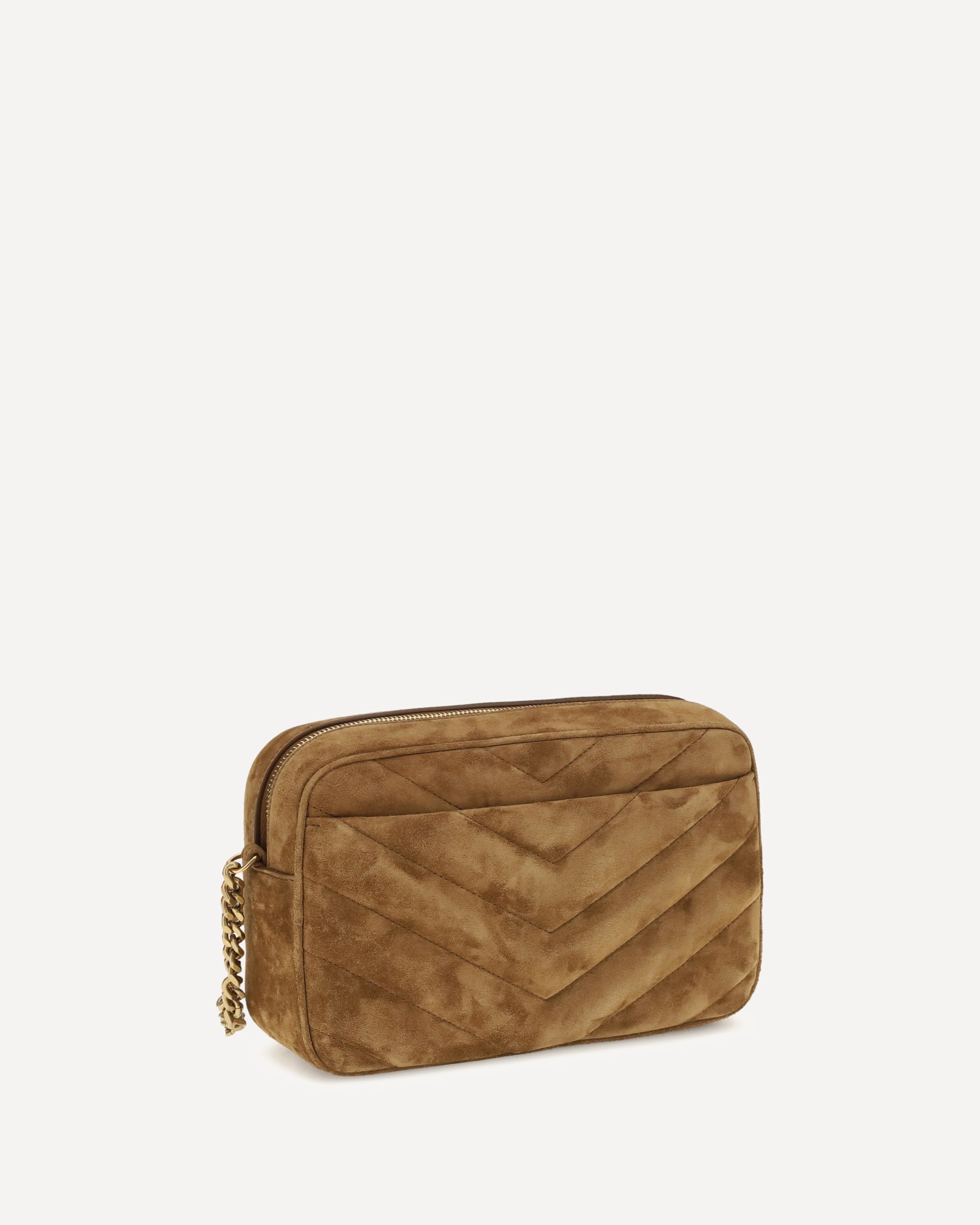 Saint Laurent Camera Loulou Matelassé Suede Shoulder Bag - alternate view