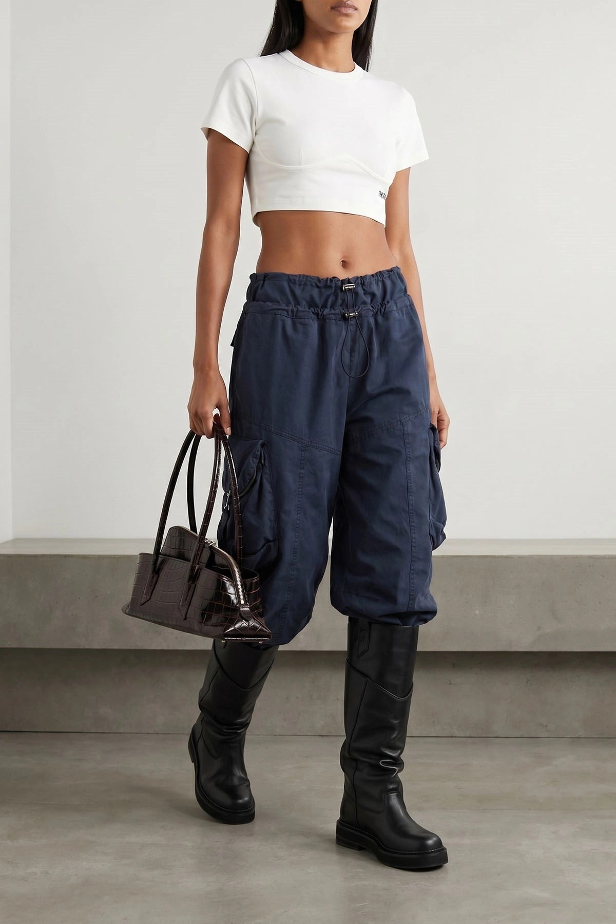 The Attico Bustier Crop T-Shirt