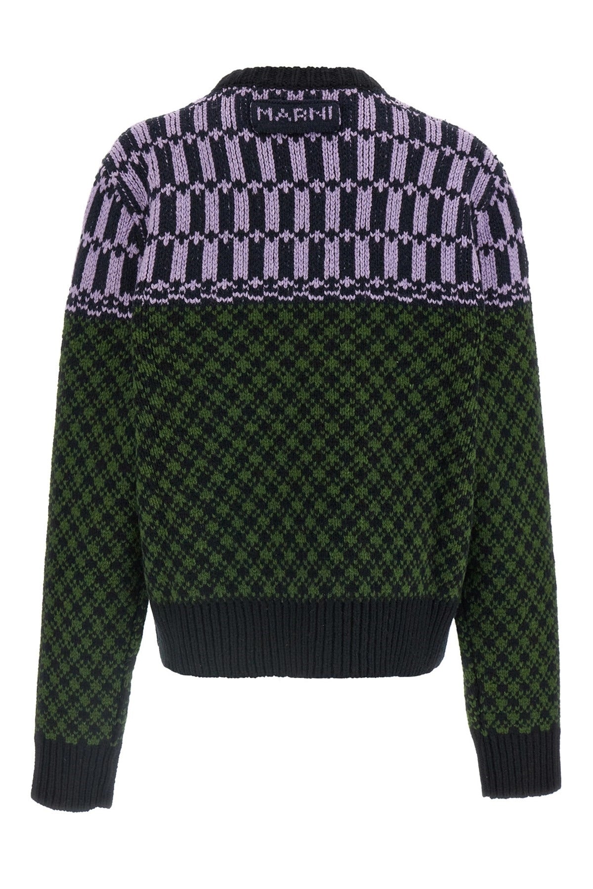 Marni V-Neck Geometric Pattern Sweater - alternate view