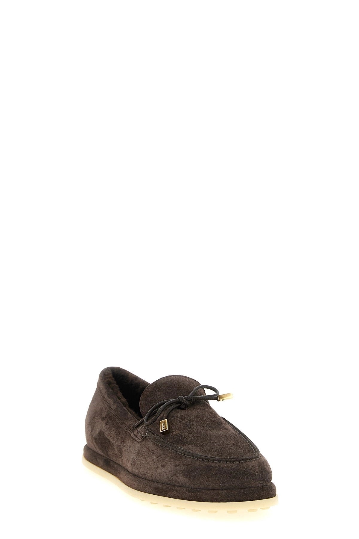 Tod's Shearling Suede Loafers