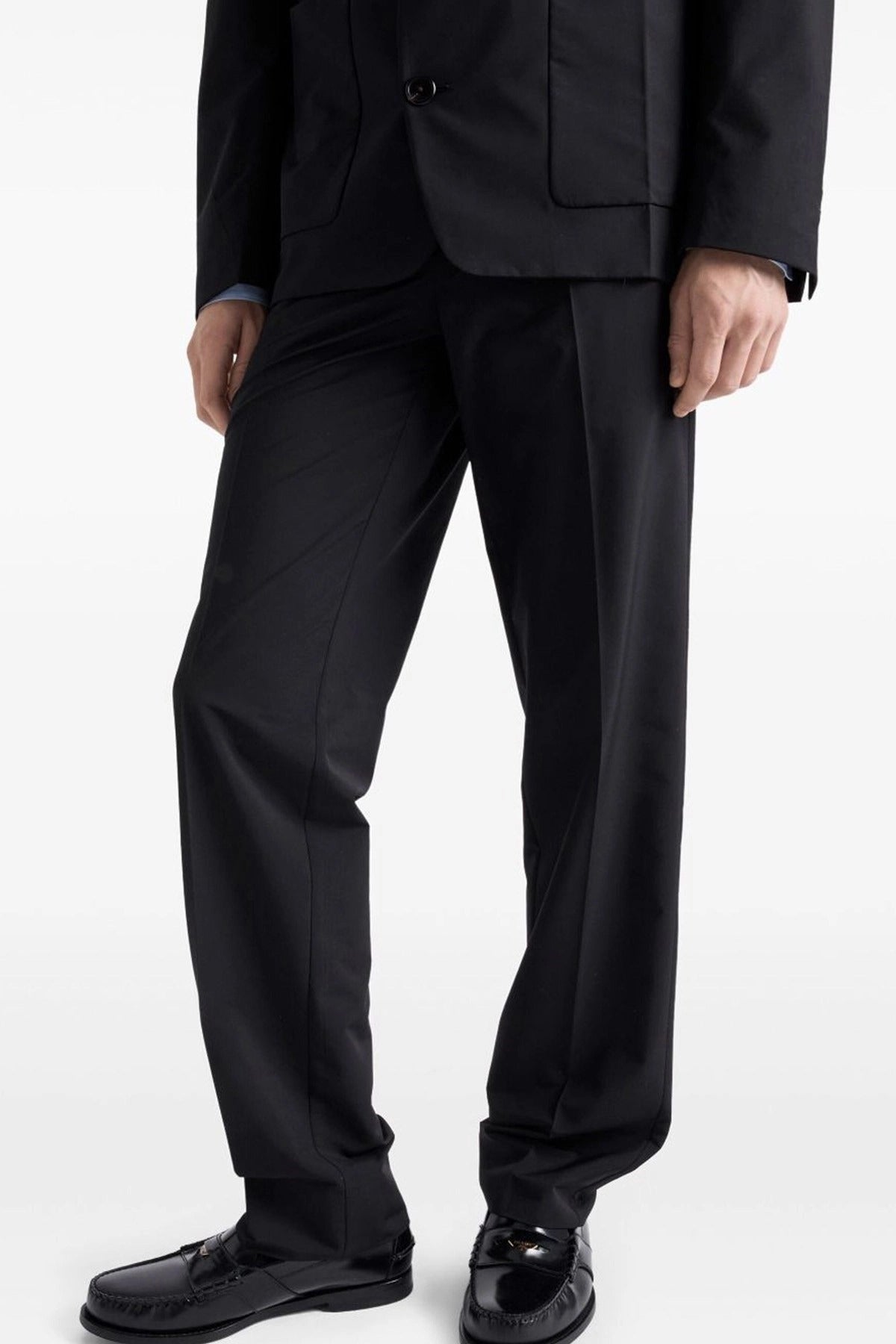 Prada Black Wool Blend Pants - alternate view