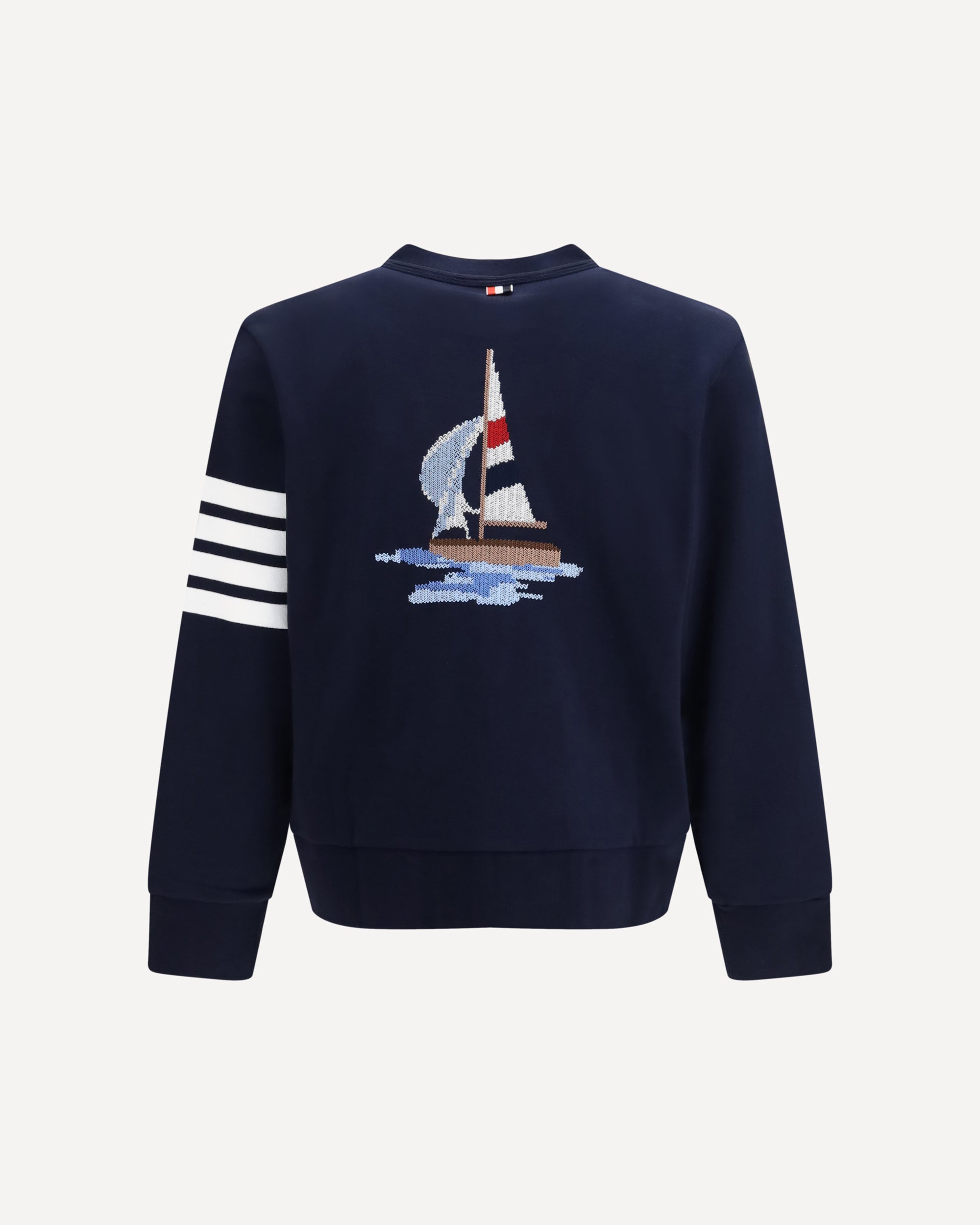 Thom Browne 4-Bar Boat Cotton Cardigan - alternate view