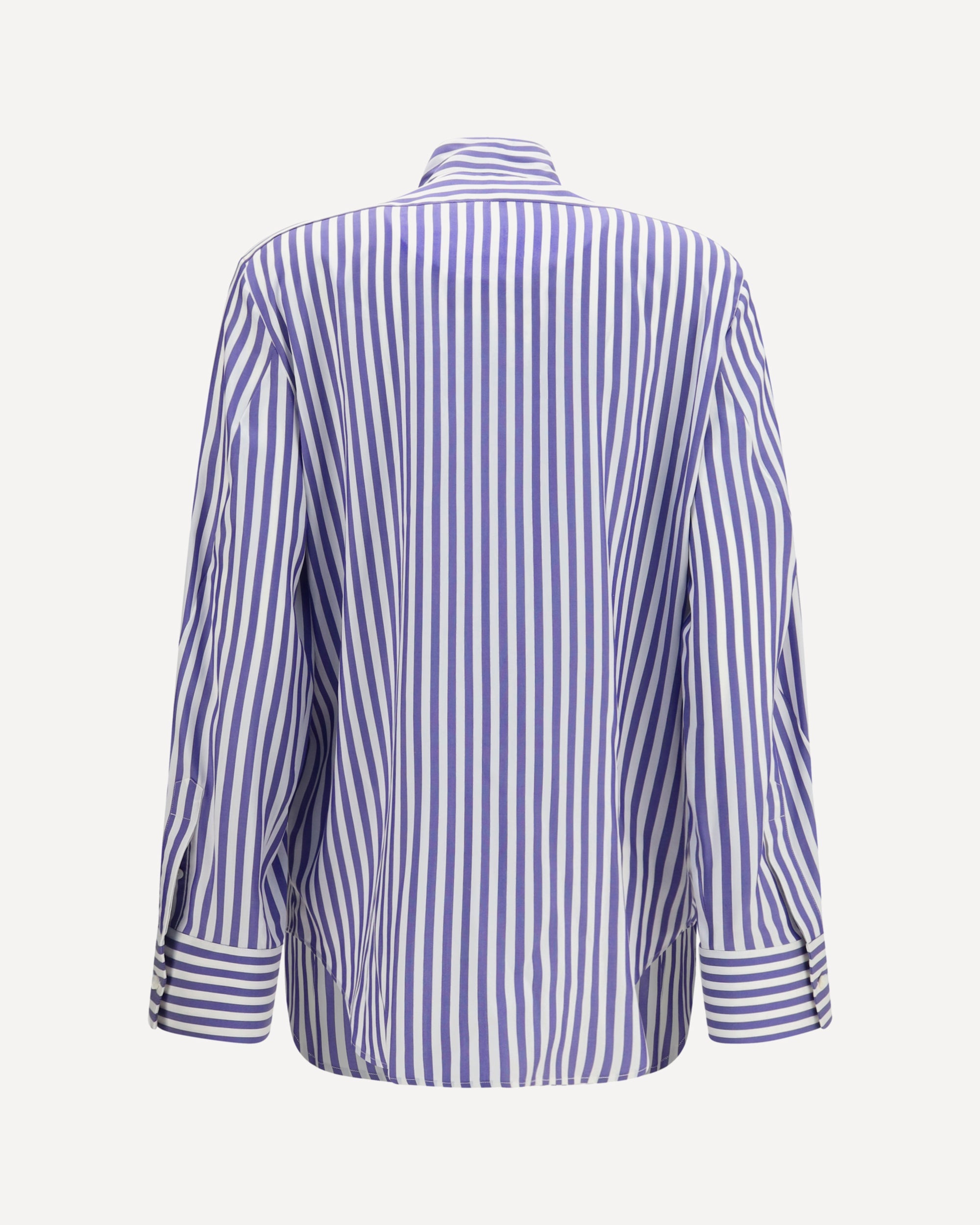 Givenchy Silk Striped Cocoon Shirt With Bow - alternate view