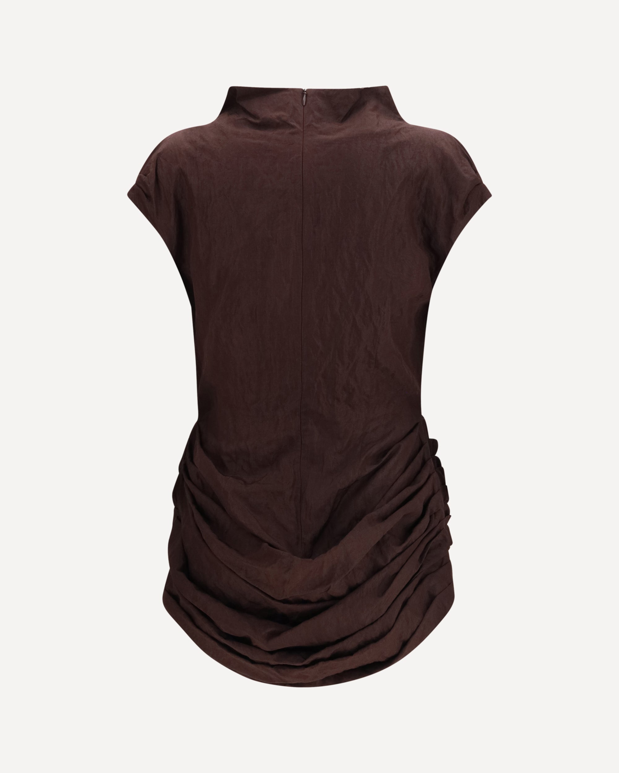 Magda Butrym Draped Mini Dress High Collar - alternate view