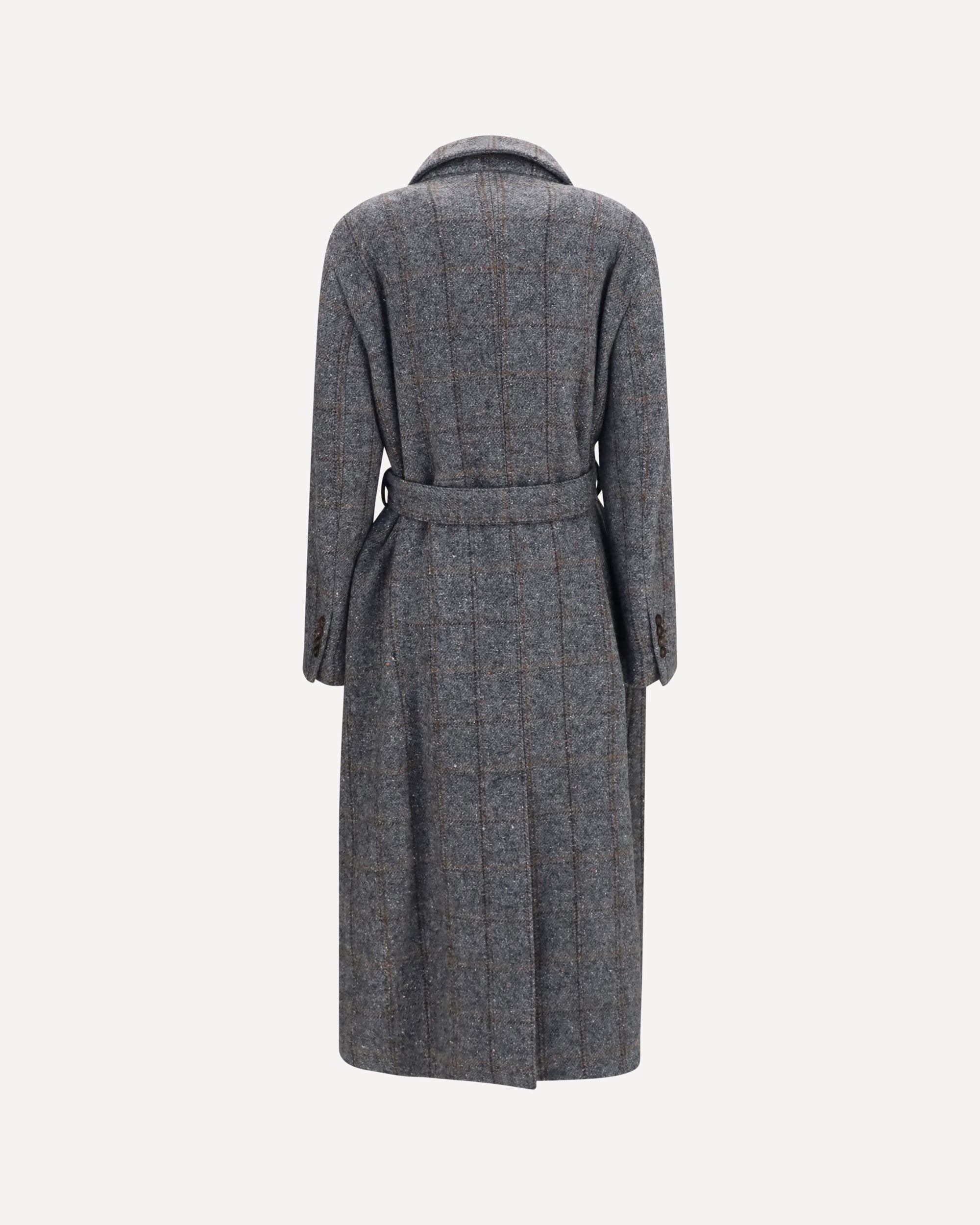 Brunello Cucinelli Long Alpaca-Blend Coat With Belt