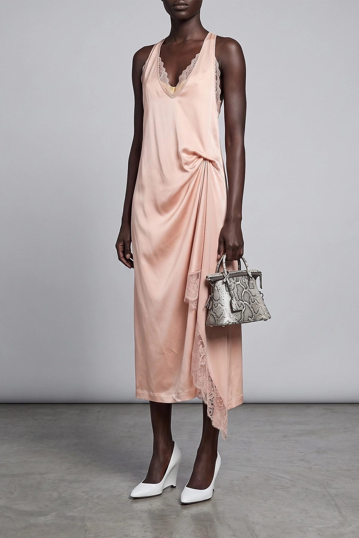 Maison Margiela Silk Lace Slip Midi Dress - alternate view